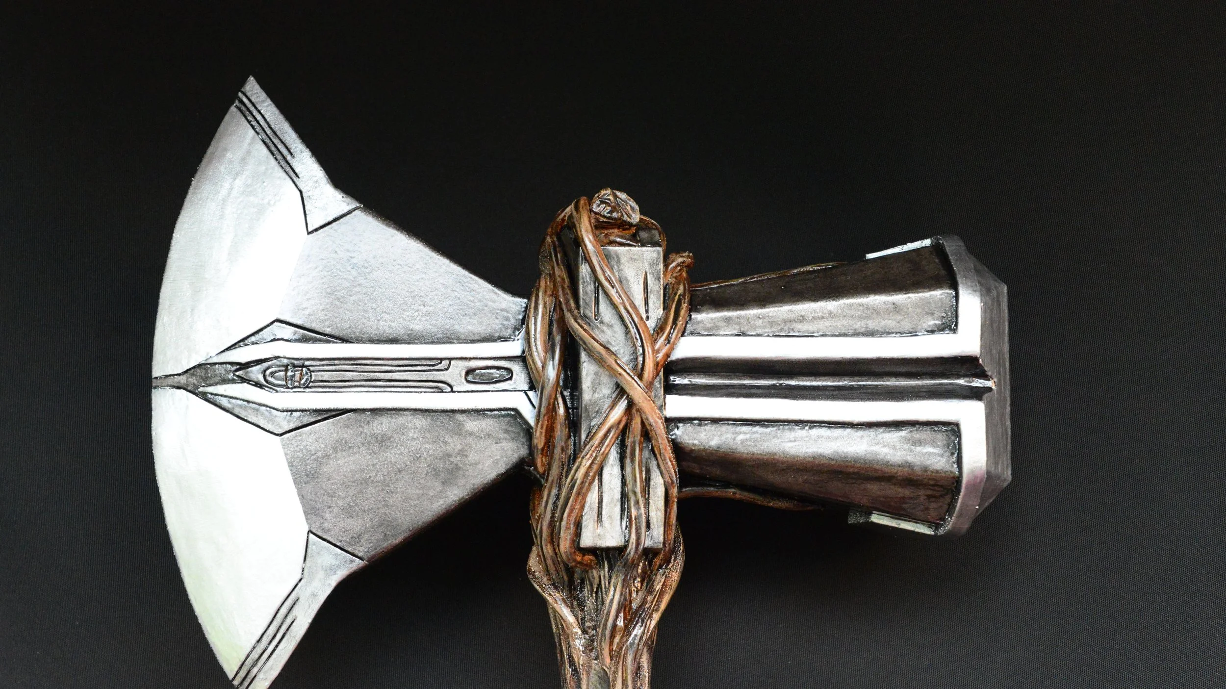Stormbreaker from Avenger's Infinity War - 
EVA foam, plastidip, acrylic paint, PVC pipe