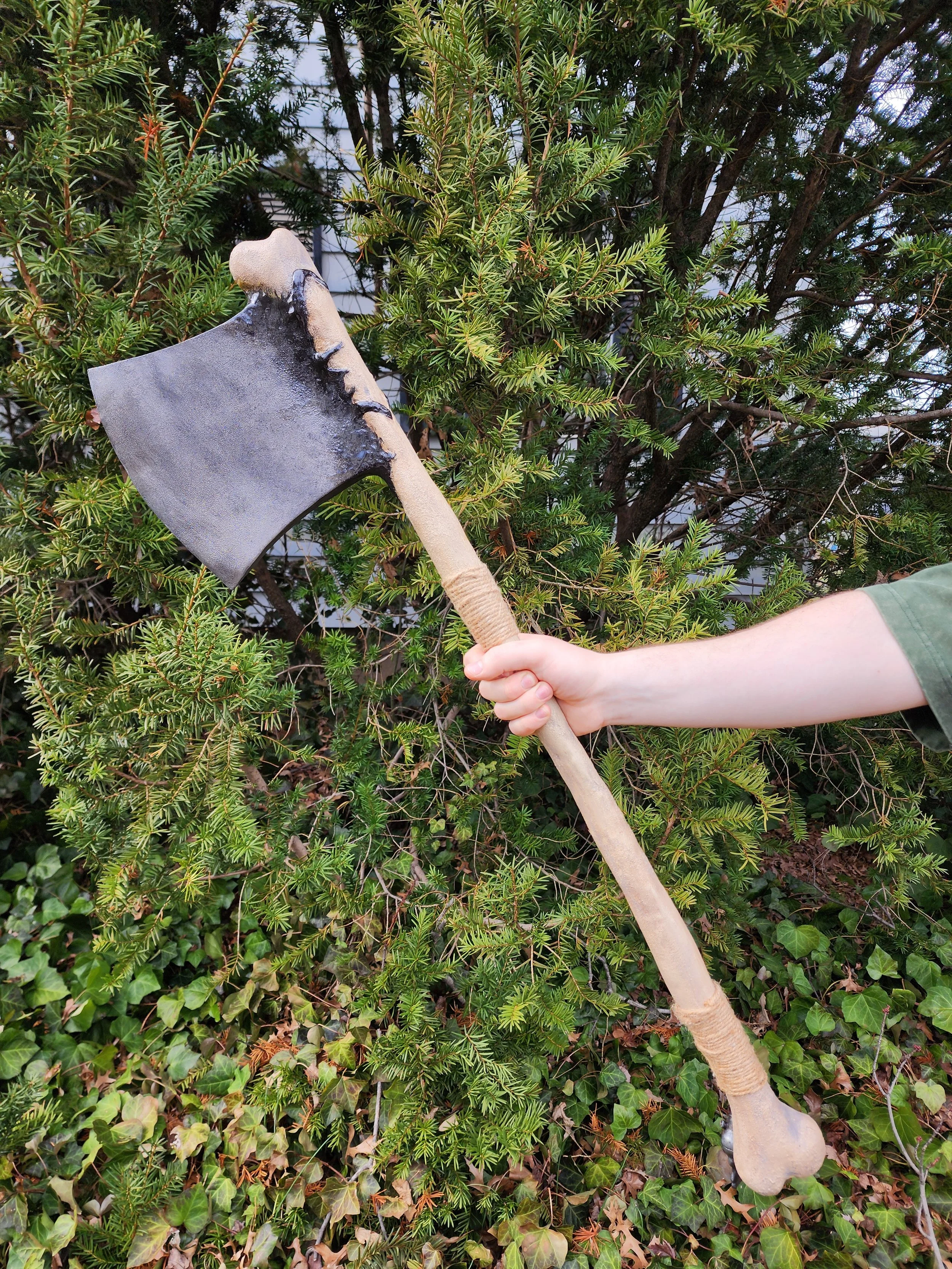 Sanko's axe from Dai Dark -  
EVA foam, plastidip, epoxy, acrylic paint, PVC pipe