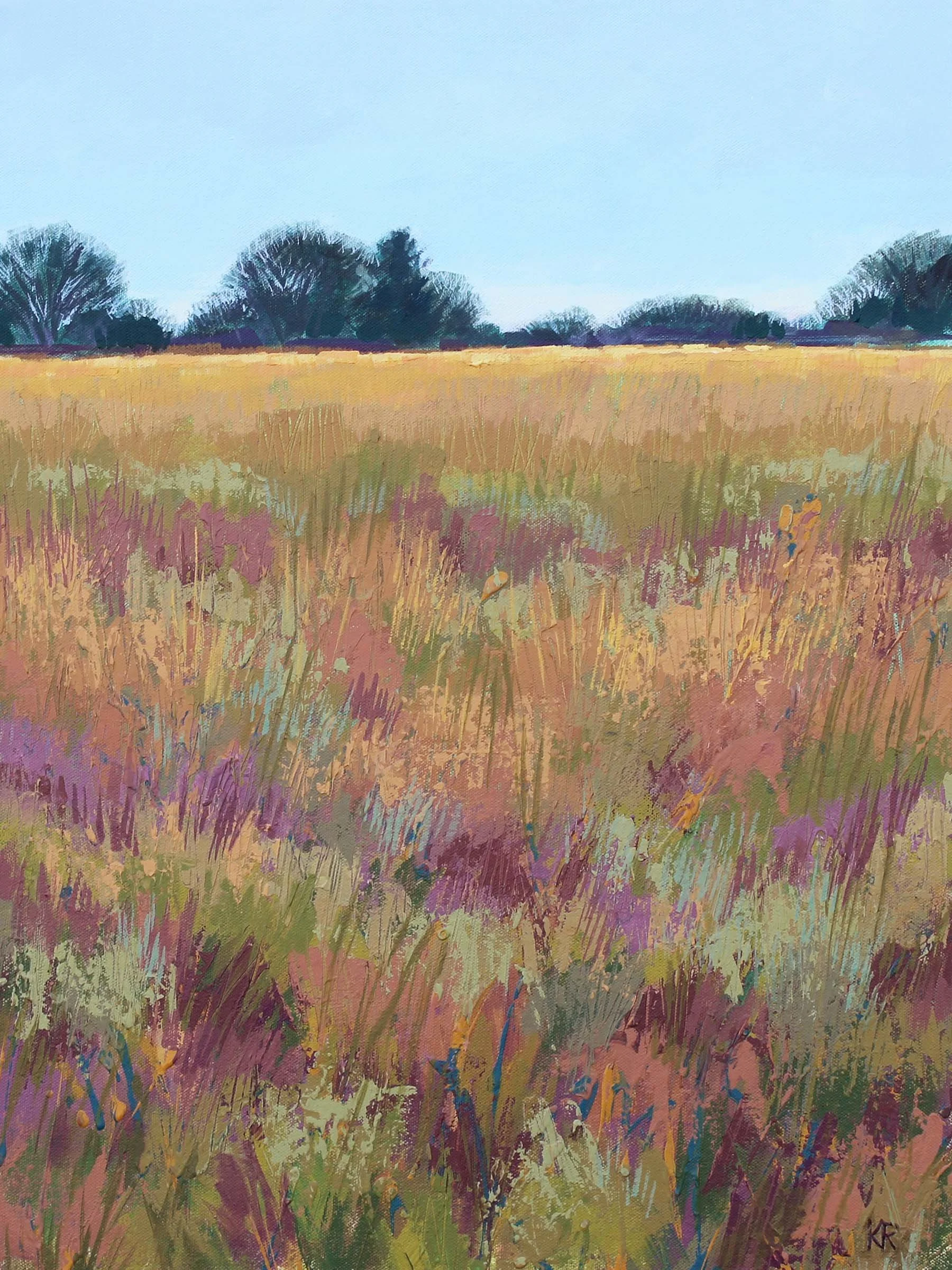 Autumn Field • Acrylic 18" x 24"