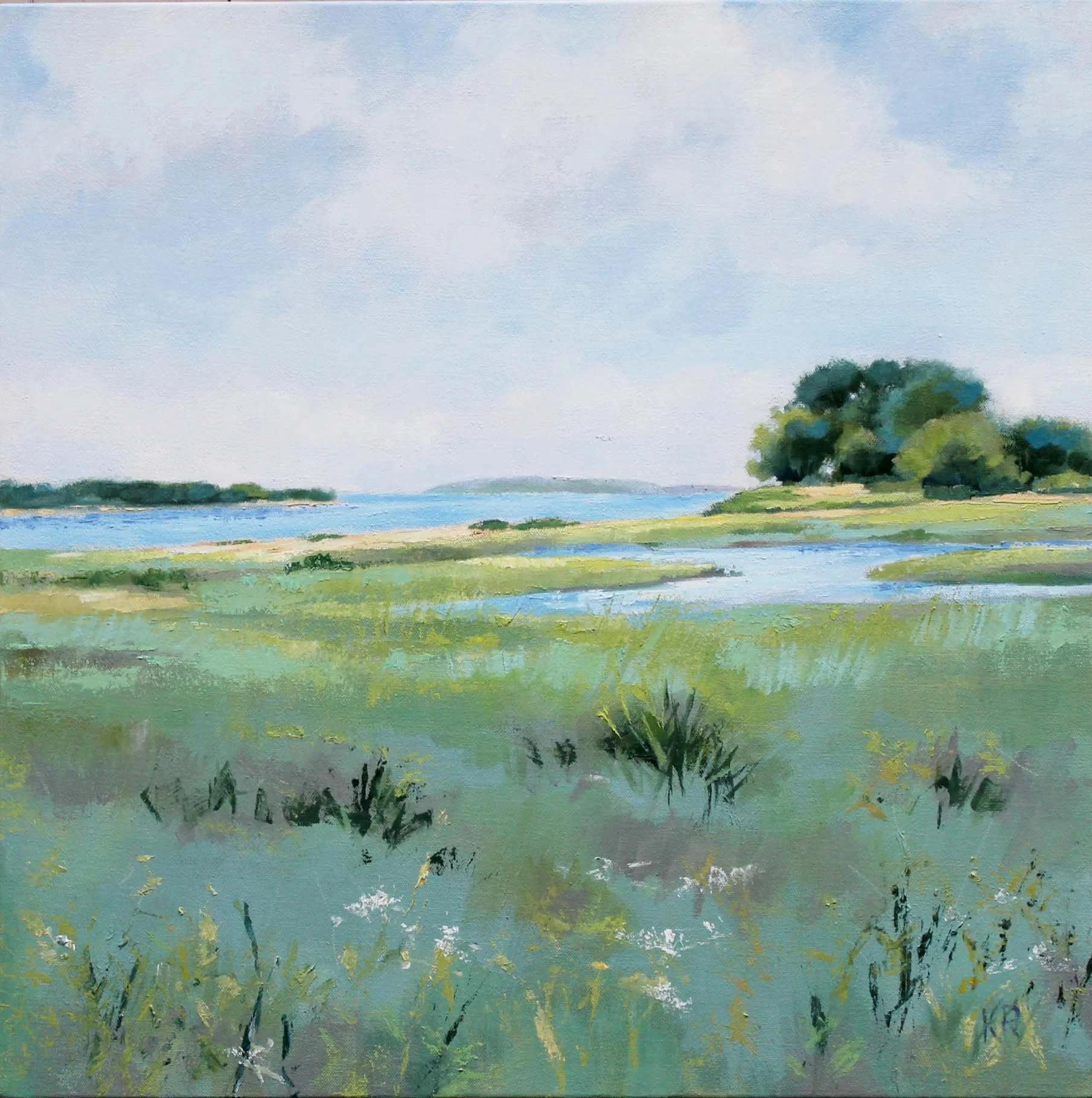 Ferry Slip Shelter Island • Oil 24" x 24" Sold