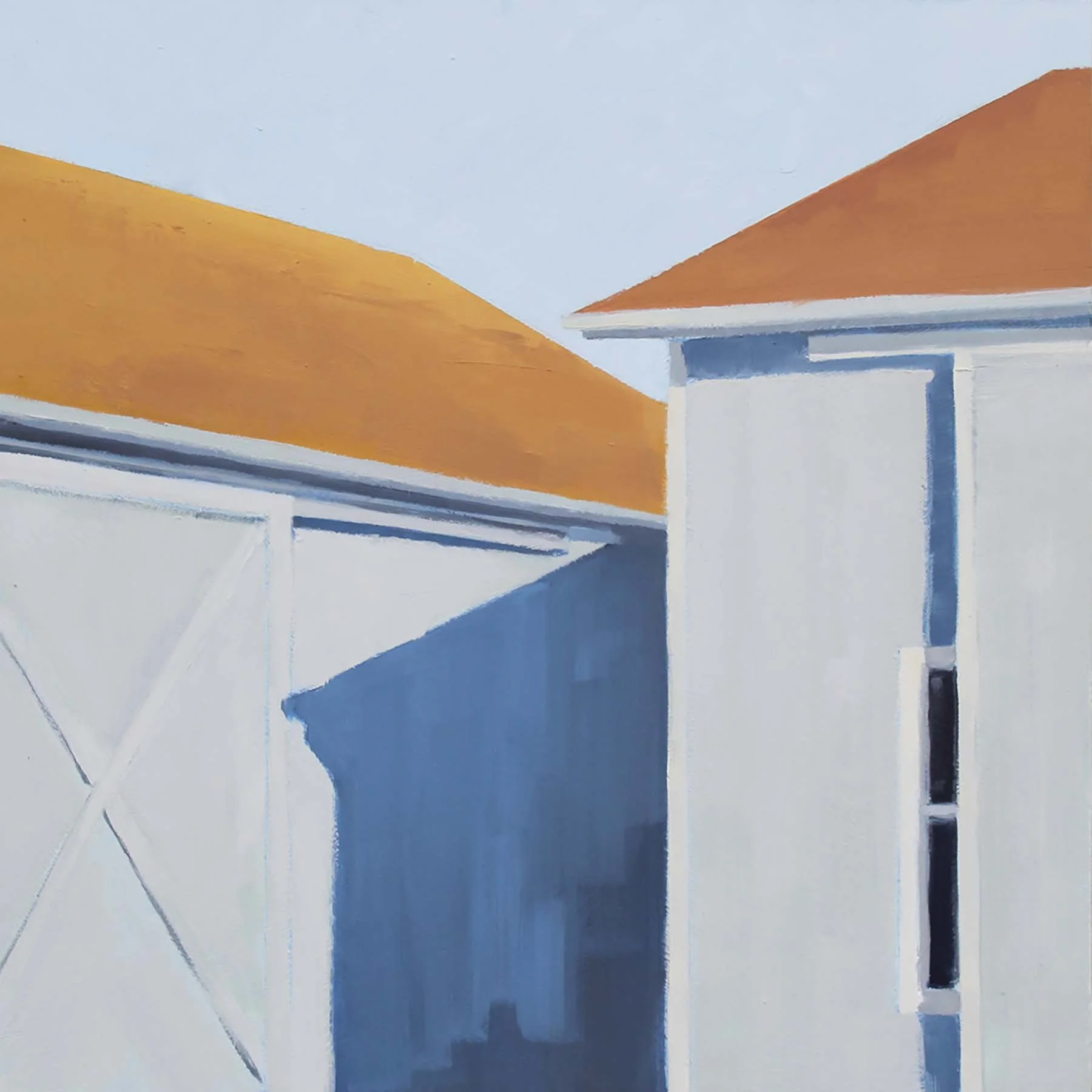 Grey Barns • Oil 18" x 18" Sold