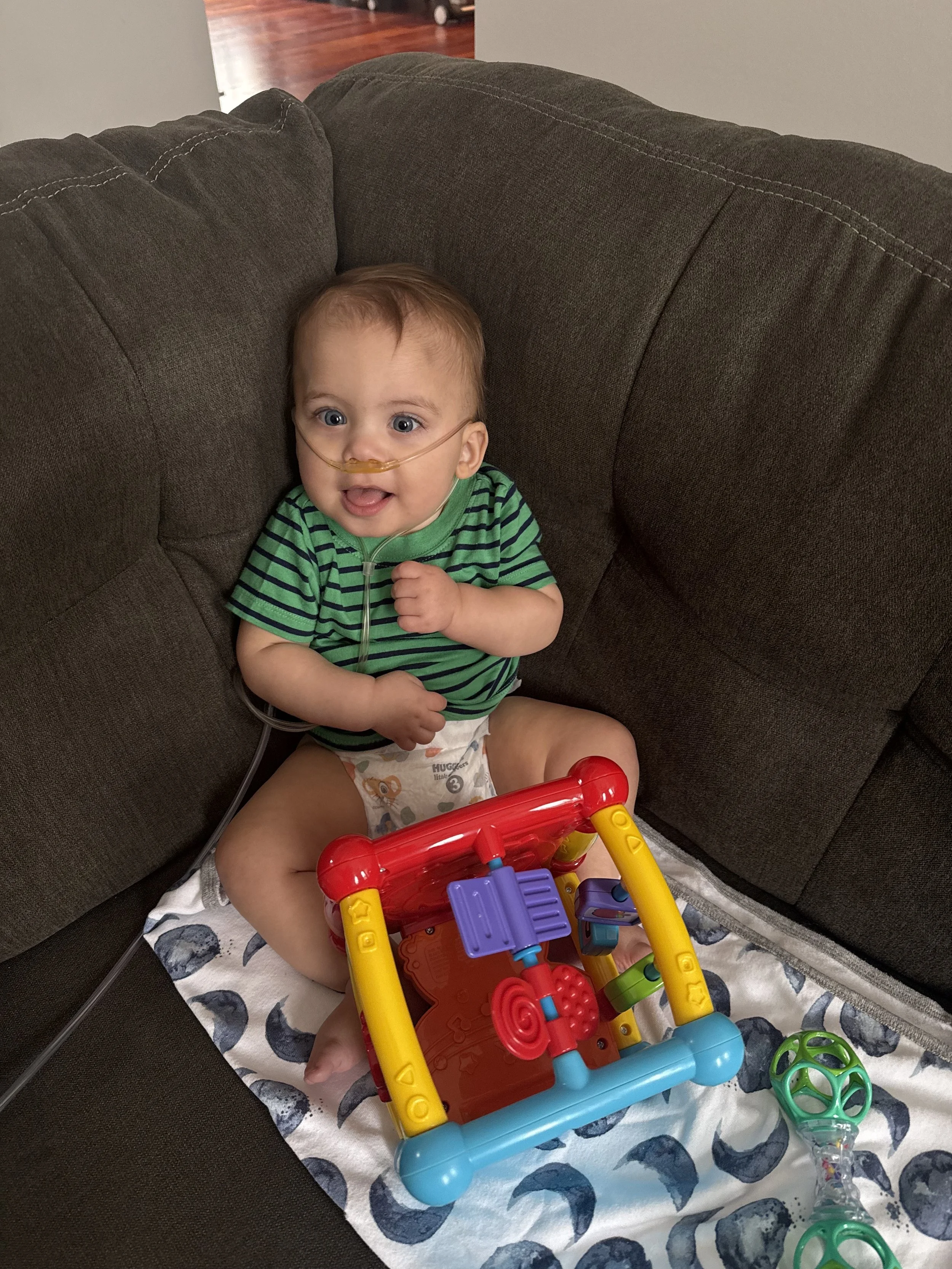 Liam during his 6 months on oxygen.