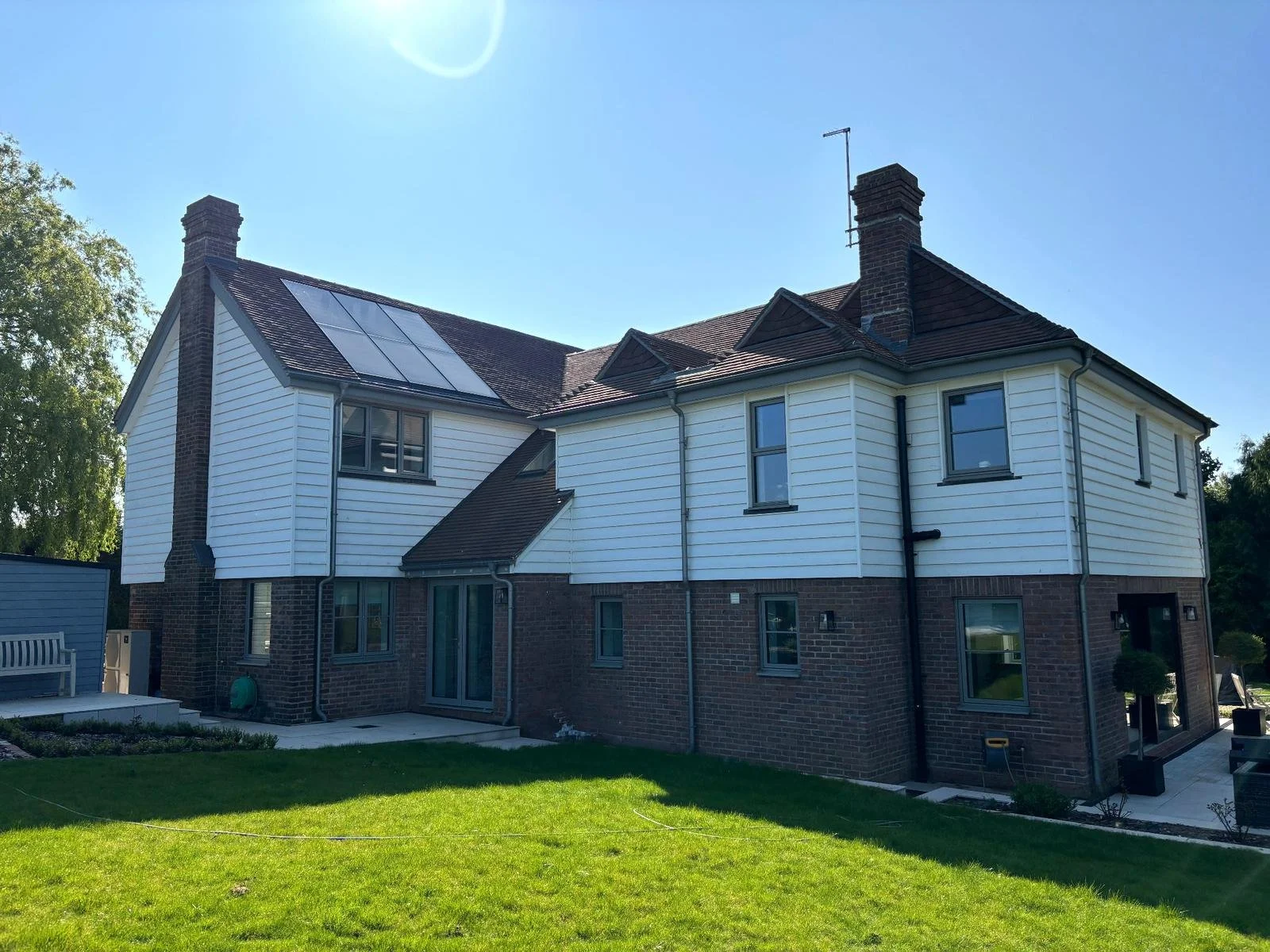 Rear extension and exterior renovation project in Barcombe, Sussex, completed by Canning Ericsson Ltd