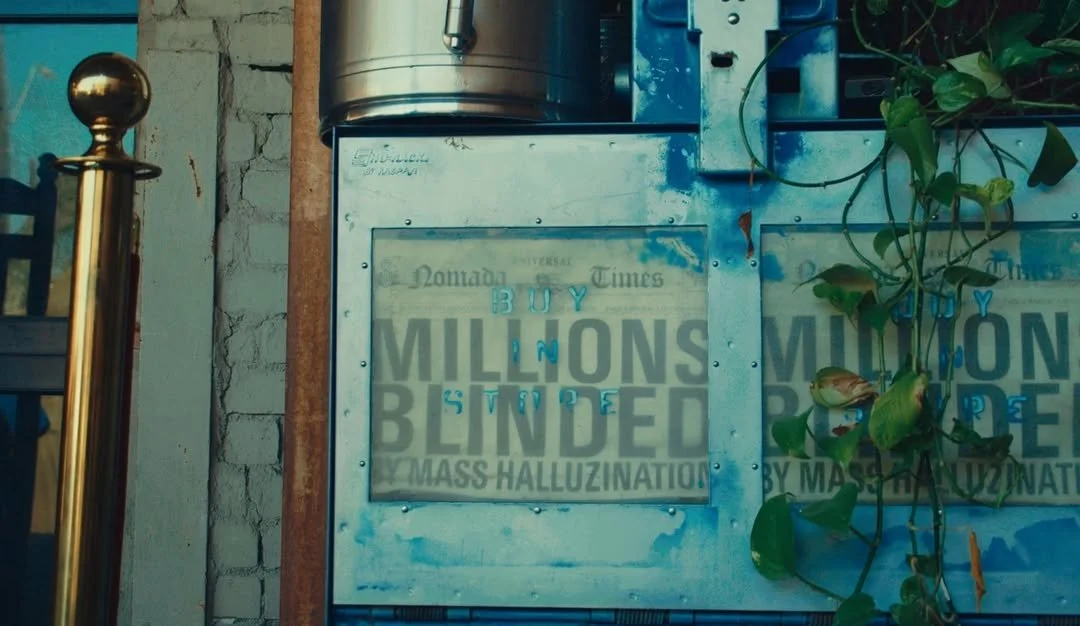 A metal sign with faded text about 