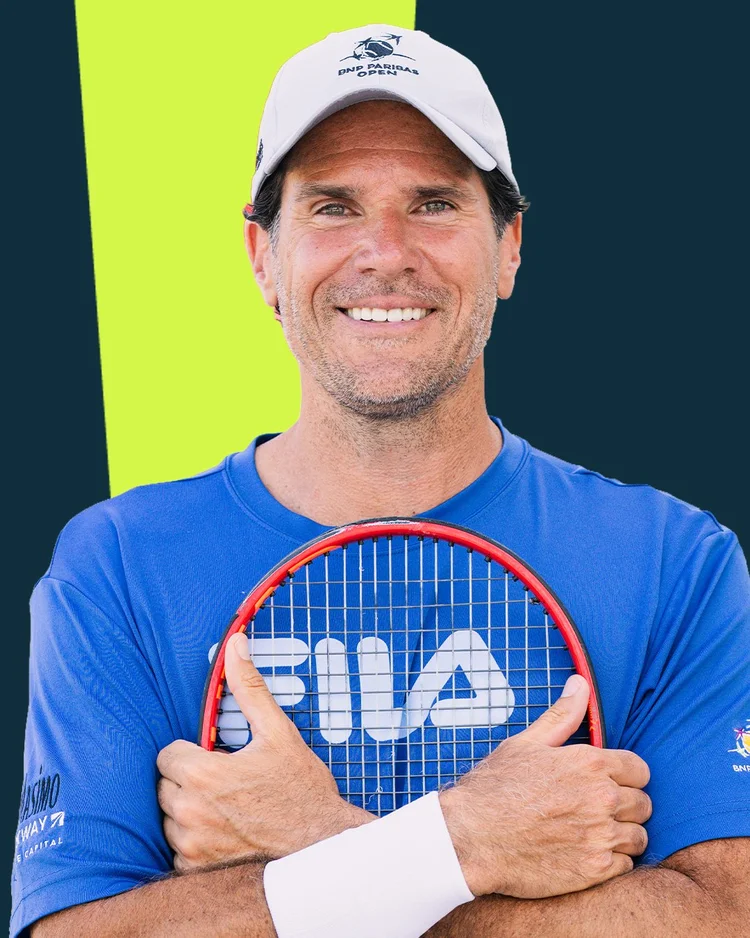 Tommy Haas holding a tennis racket