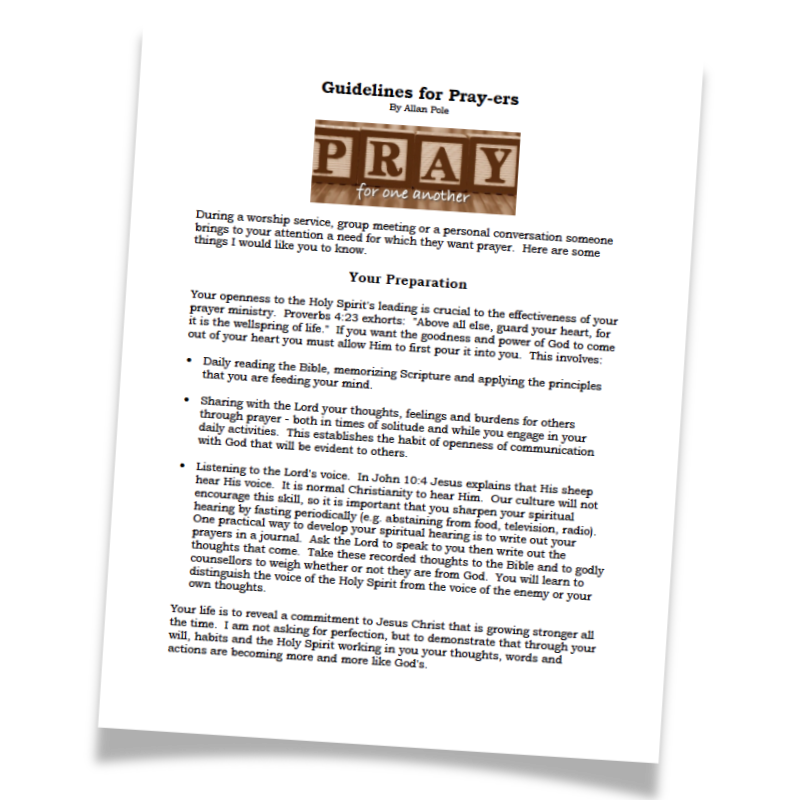 Guidelines for Pray-ers