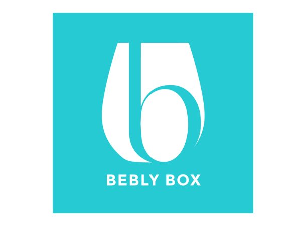 Logo of Bebly Box featuring a stylized 'b' in white on a teal background with the words 'BEBLY BOX' underneath.