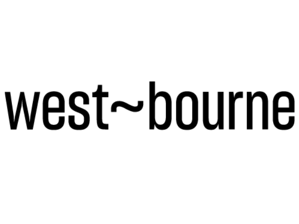 Text reading 'west~bourne' in black font on a white background.
