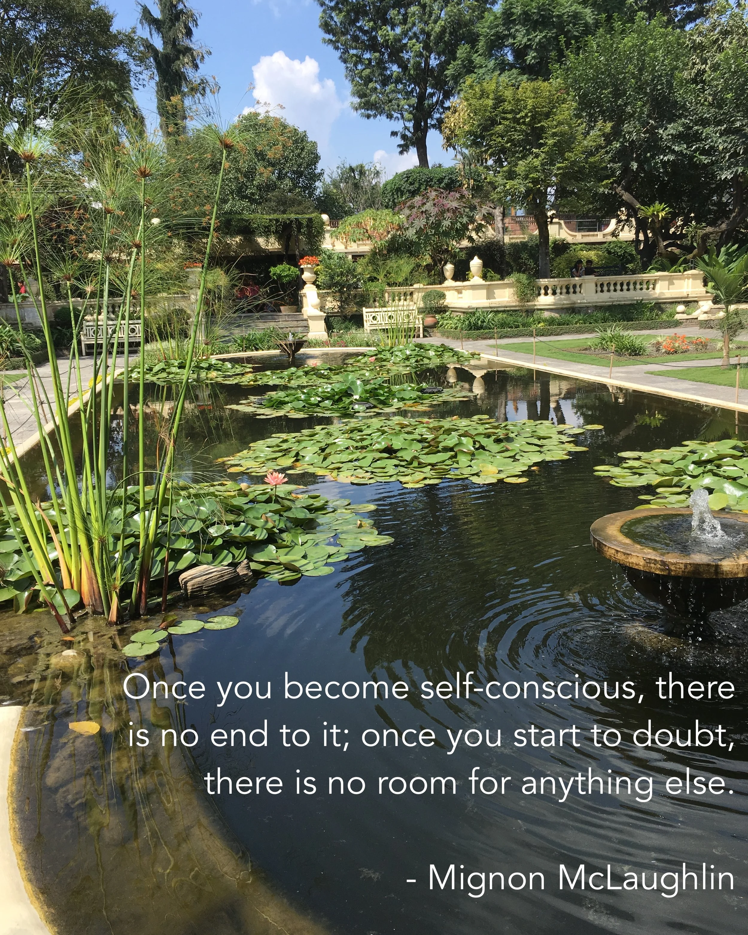 Garden of Dreams, Kathmandu. Self-consciousness