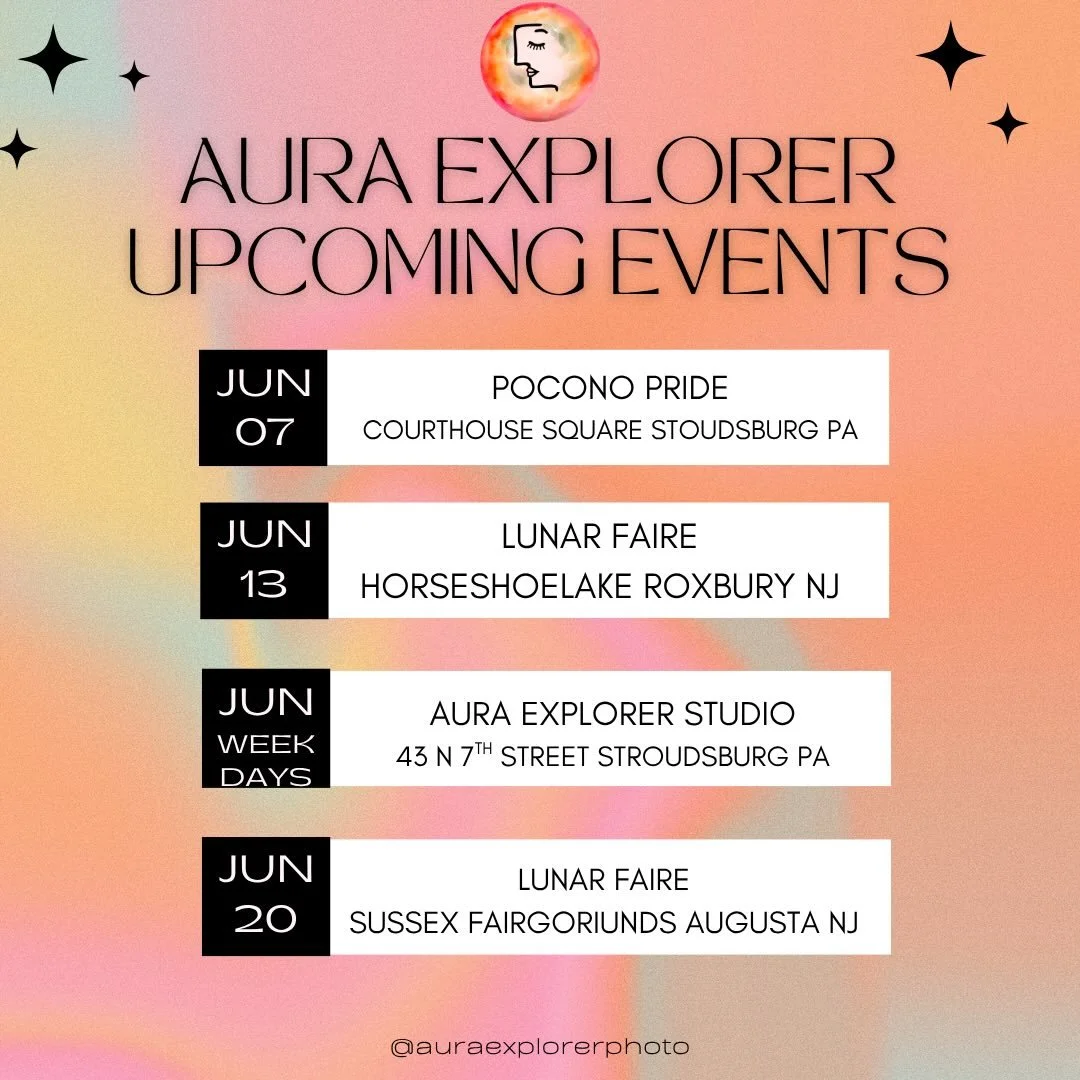 Happy Pride Month!!

Kickin the month off with Pocono Pride Fest at the Courthouse Square in Stroudsburg Pa
12-5 we will have a tent in the square and be doing photos and readings in the studio 

@lunarfaire on June 13 at Horseshoe Lake it&rsquo;s Pr