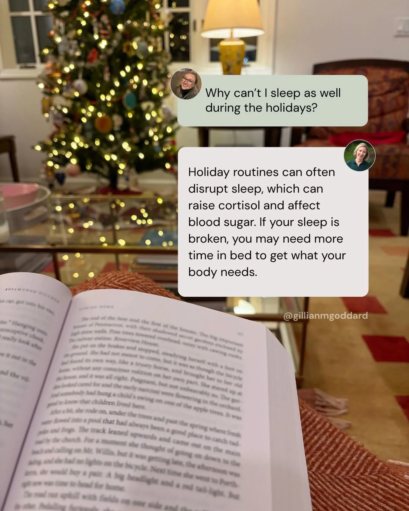 If sleep feels harder during the holidays, it&rsquo;s not just in your head. Changes in timing, meals, and routines can affect sleep, which is why being a little gentler with yourself this season matters. ❤️
.
.
.
.
#reproductivehealth #hormonalhealt
