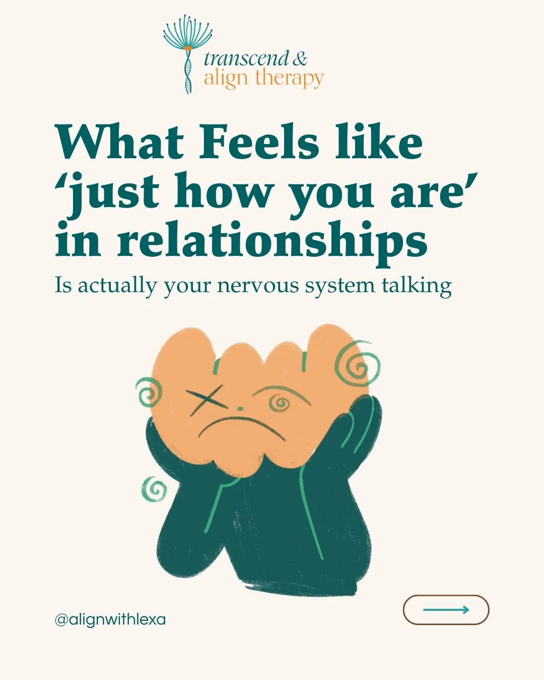 you know that thing you do in relationships that you've just accepted as "that's how i am?"

i want you to know something: that's not your personality. that's your nervous system.

if connection wasn't always safe growing up, if love came w