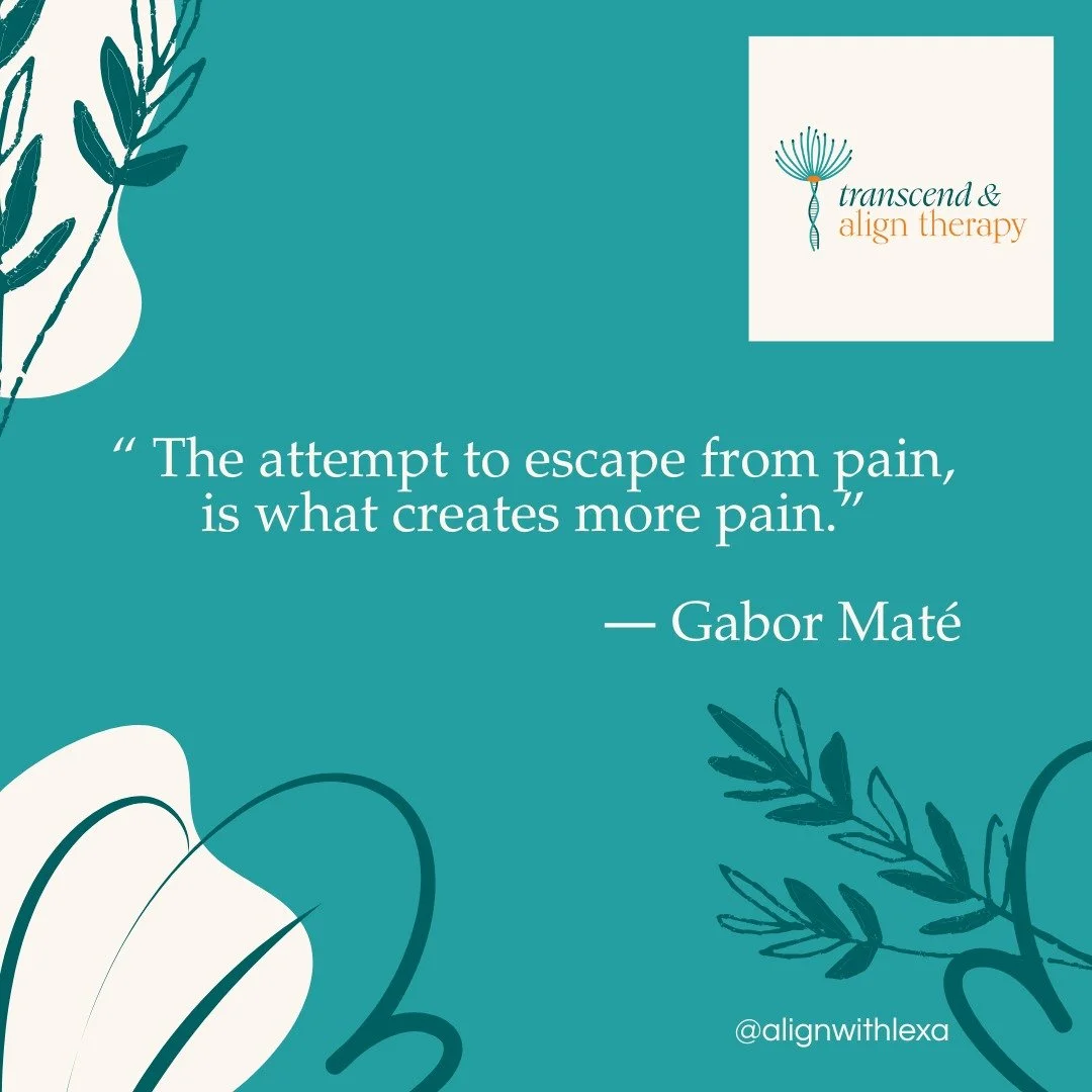every time we numb, avoid, stay busy, overwork, overgive, scroll, drink, disappear into a routine. 

We're not getting rid of the pain. we're just postponing it. and in the meantime, it's still running the show underneath everything.

the avoidance b