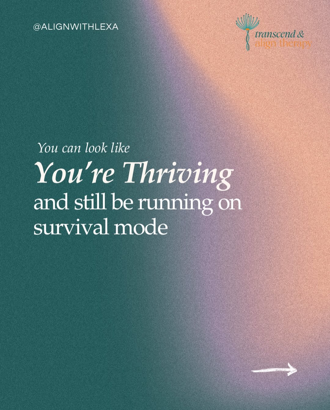 You can look like you&rsquo;re thriving and still be running on survival mode.

High-functioning doesn&rsquo;t mean healed. It just means you&rsquo;ve gotten really good at performing okay.

Survival mode isn&rsquo;t dramatic, it&rsquo;s quiet. It&rs
