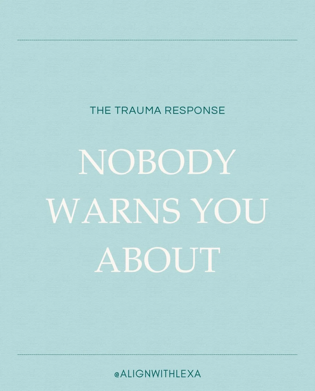 Nobody tells you that &ldquo;I&rsquo;m fine&rdquo; can be a trauma response.

Not lying. Not dramatic. Just a nervous system that learned somewhere along the way that needing things out loud wasn&rsquo;t safe &mdash; so it got really good at looking 