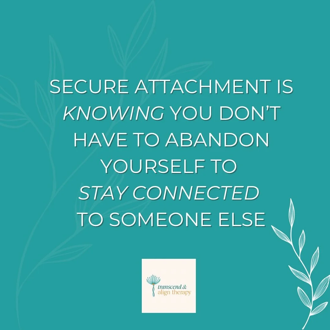 Secure attachment isn&rsquo;t never feeling triggered.

It&rsquo;s being able to stay connected to yourself while you&rsquo;re connected to someone else.

To have needs without abandoning yourself for having them.
To experience conflict without assum