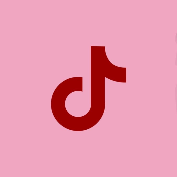 TikTok logo on a pink background.