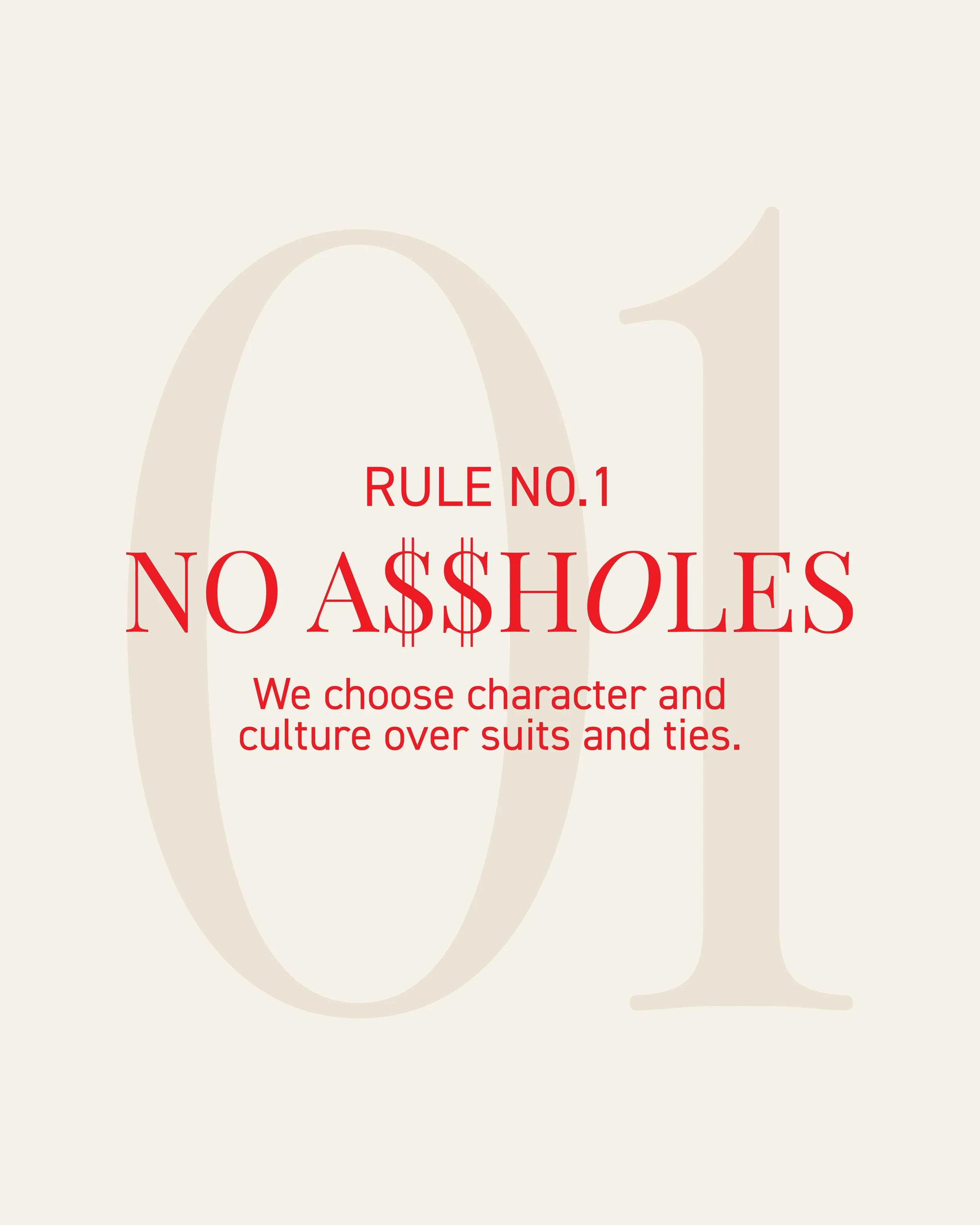 Before I joined @theagency.barcelona they handed me their ten rules. I read them once. I knew I had found my people.

Over the next weeks, I will share all ten and how each one looks from Barcelona.

Rule No. 1 is the first. It is one would never ben