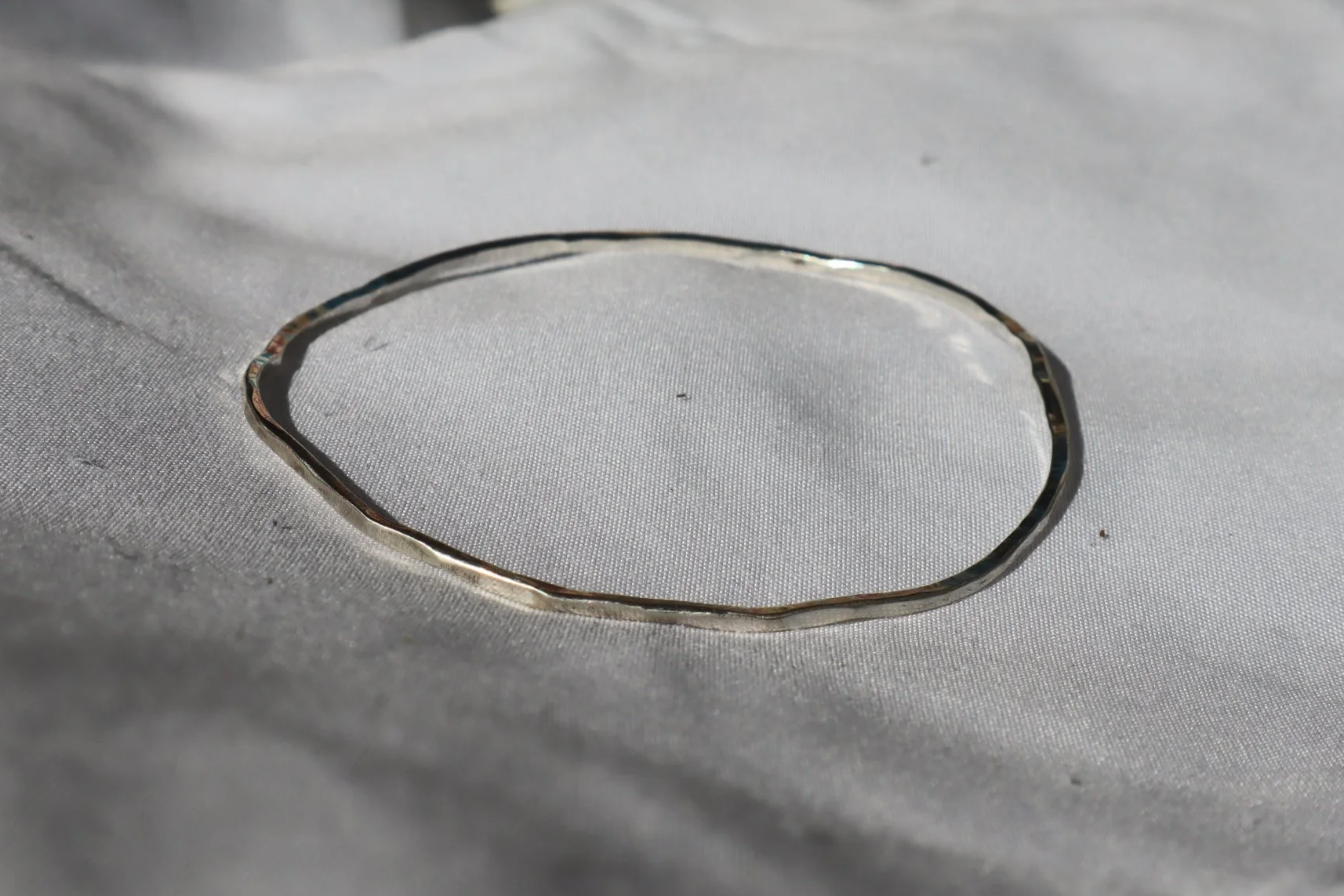 Dainty hammered bangle