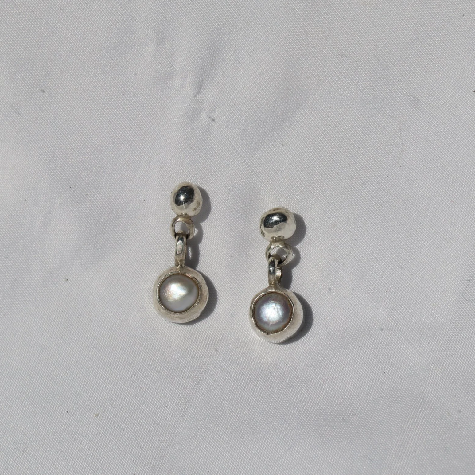 Dangly Freshwater Pearl Studs