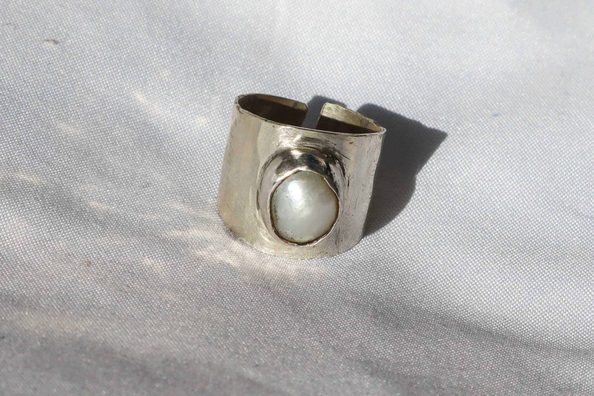 Chunky freshwater pearl ring (adjustable)