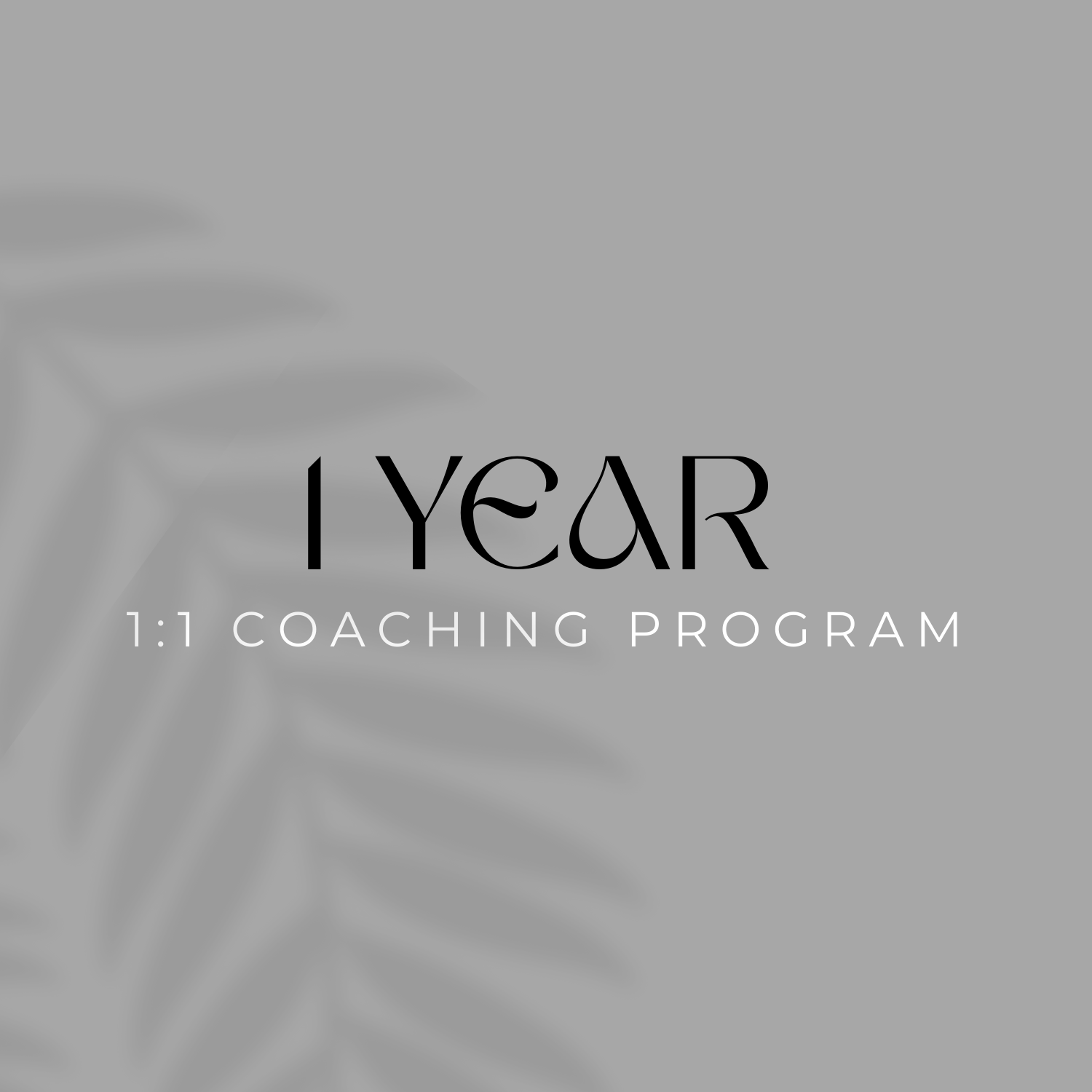 1 Year Coaching Program