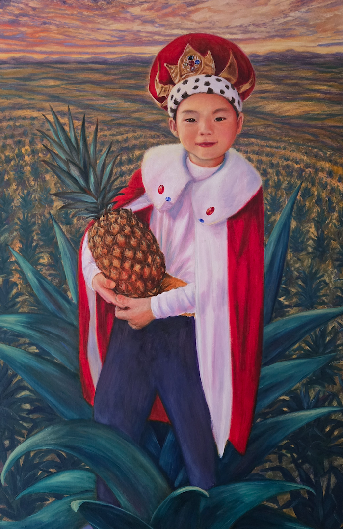 'Pineapple King' - Such a fun age, when the boys would be my models. You guessed it, he loved eating pineapple.