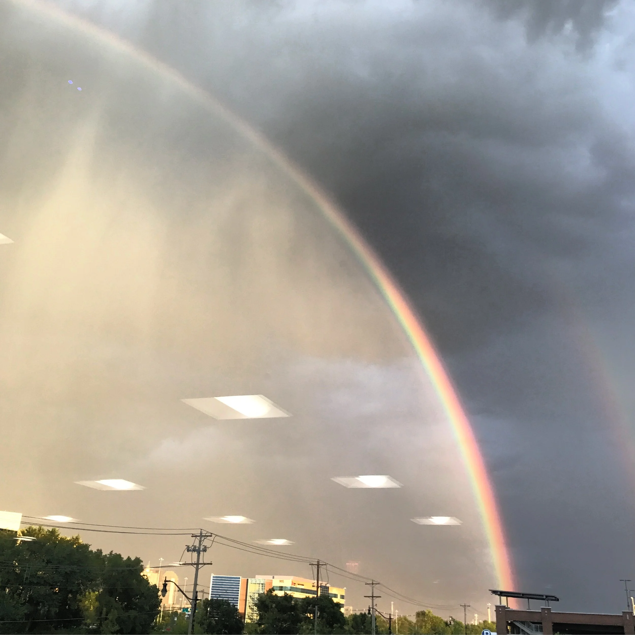 Rainbow through the glass 
