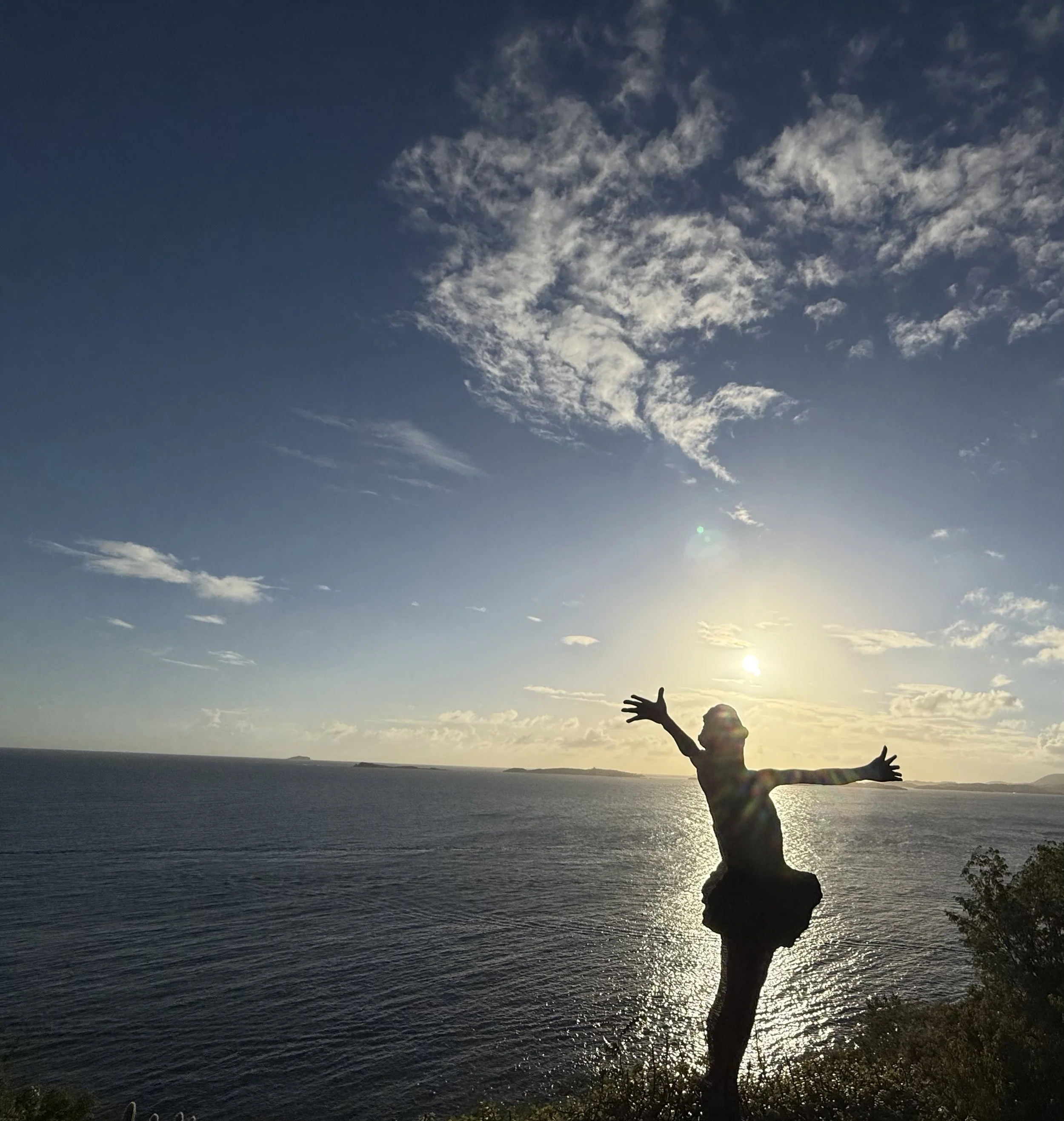 Good sundowner timing - Statue at my abode in the middle of the Atlantic 