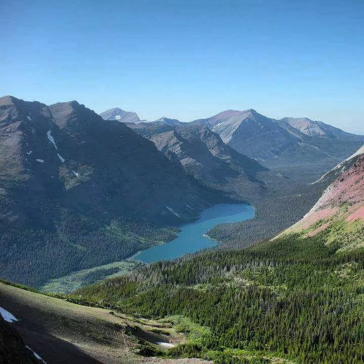 Glacier National Park - View after going through the old mine shaft - long hike. 