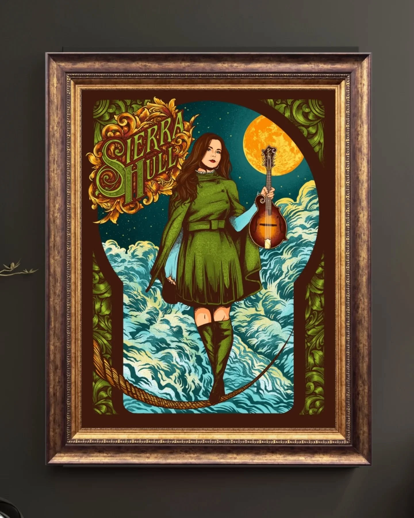@sierradawnhull and I have been working together for a while now, and this past year I created some designs for the release  of her most recent album &quot;A Tip Toe High Wire&quot;. This print was the beginning of the designs that I created for the 