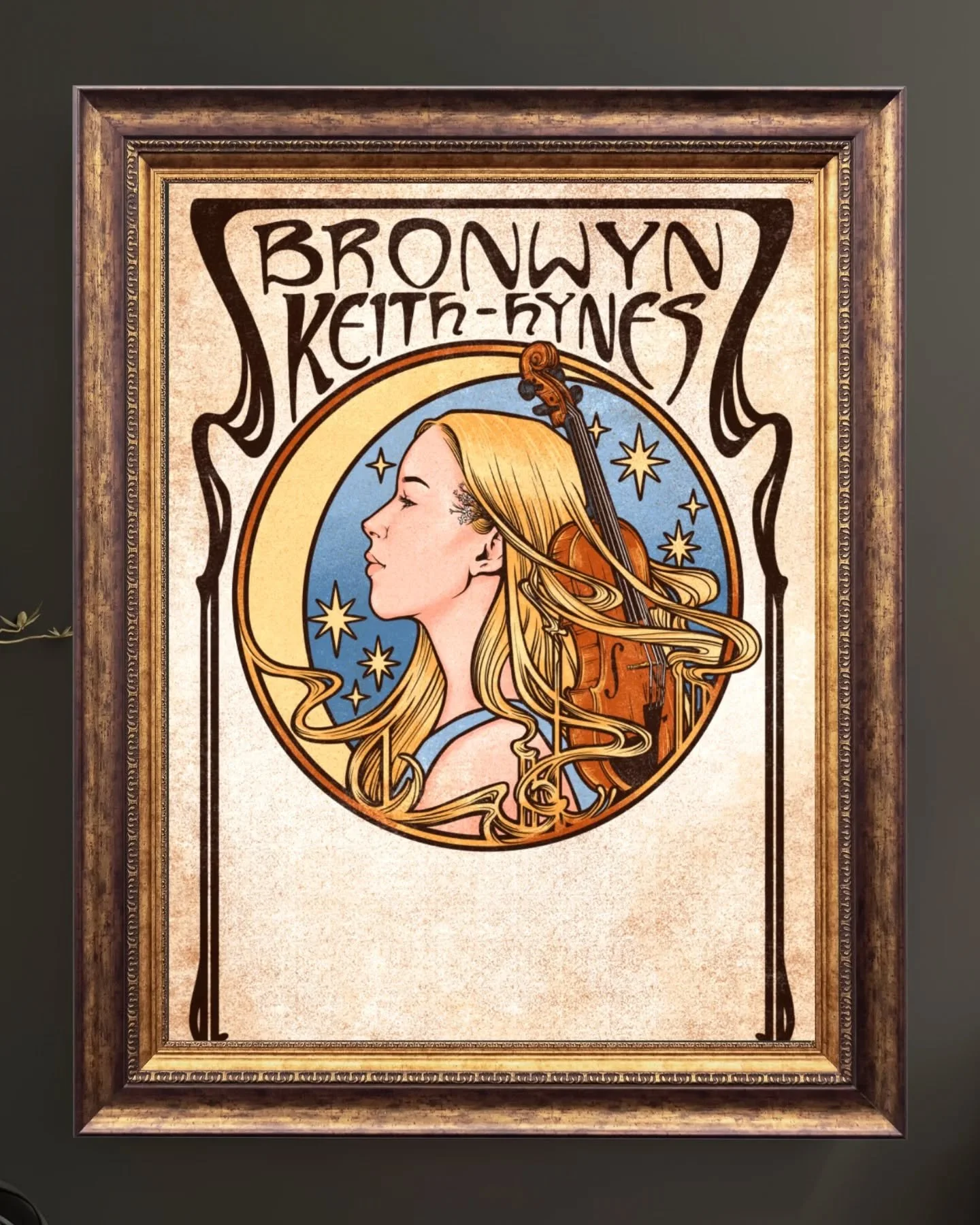 I love illustrating portraits of people in my neo art nouveau style. This was even more pleasant to illustrate such a talent as @bronwynkeithhynes 
I'm incredibly lucky to work with some of the leading ladies in bluegrass/Americana music 🤗💕