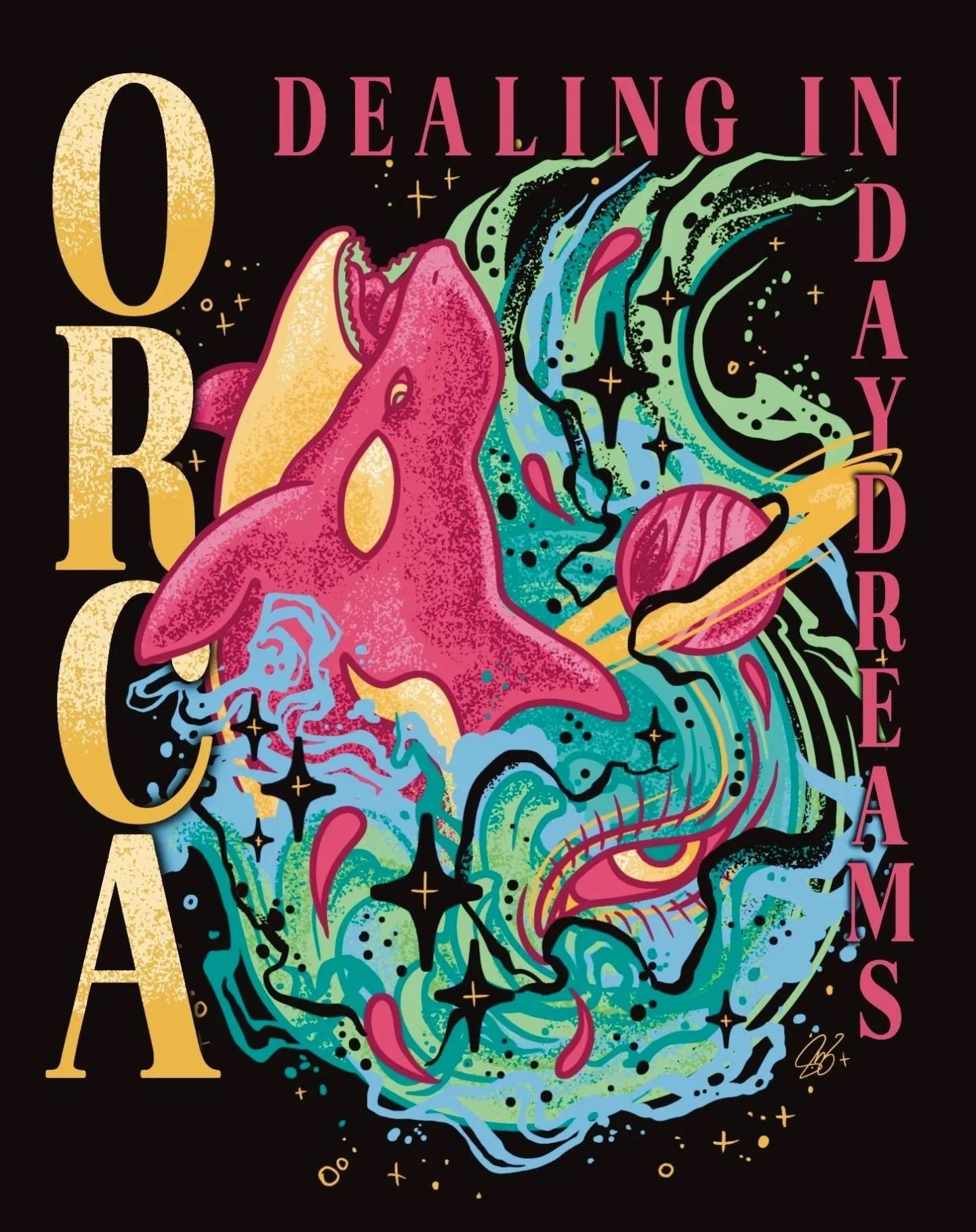 I was asked by @heady_wax_fiends to create a hype sticker for their vinyl club release of @orca_the_band 's album 'Dealing in Daydreams' 
This was a very fun project and I would absolutely encourage any vinyl lovers to check out HWF group, as well as