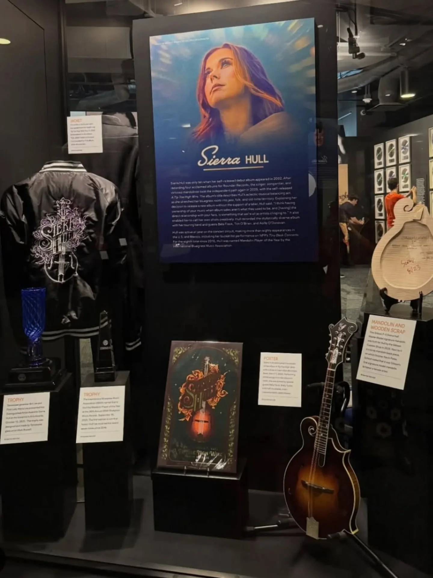 It's extremely surreal to see my art hung up in @countrymusichof for @sierradawnhull 's installment in the "American Currents" exhibit there. I love seeing Sierra recognized for her talents and am proud to be a part of her legacy.