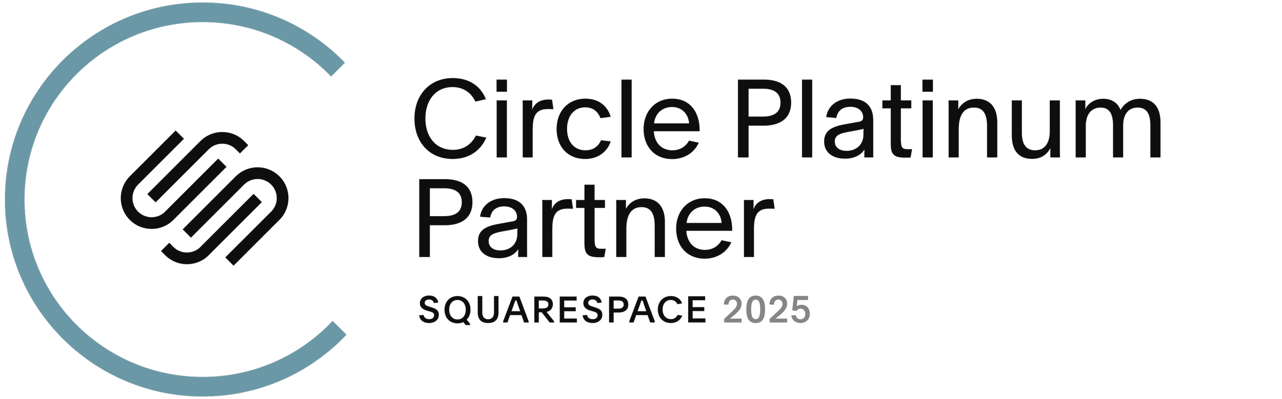 Logo for Circle Platinum Partner, Squarespace 2025.