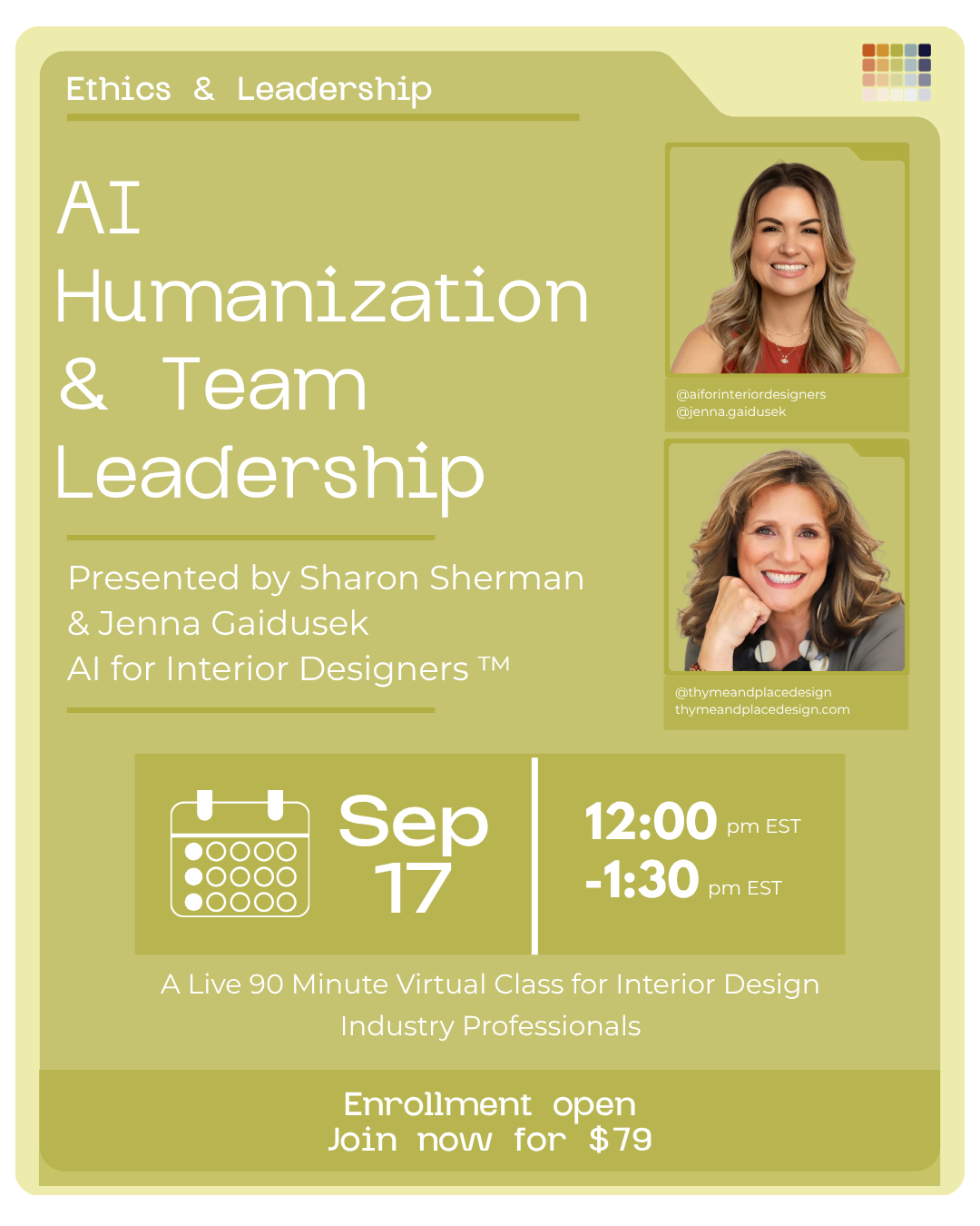 Open-Enrollment Class: The Ethical Designer