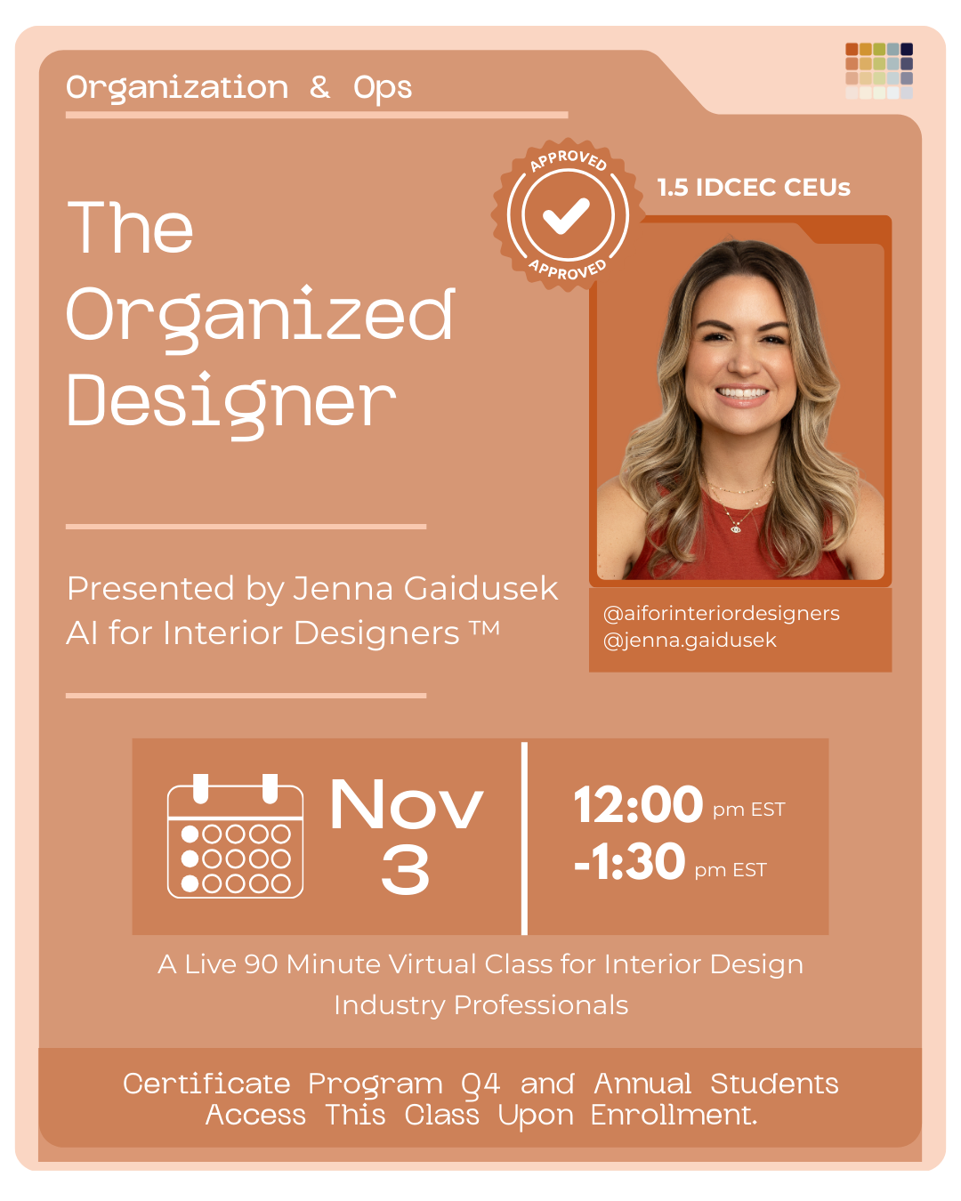 The Organized Designer (1.5 CEU Approved)