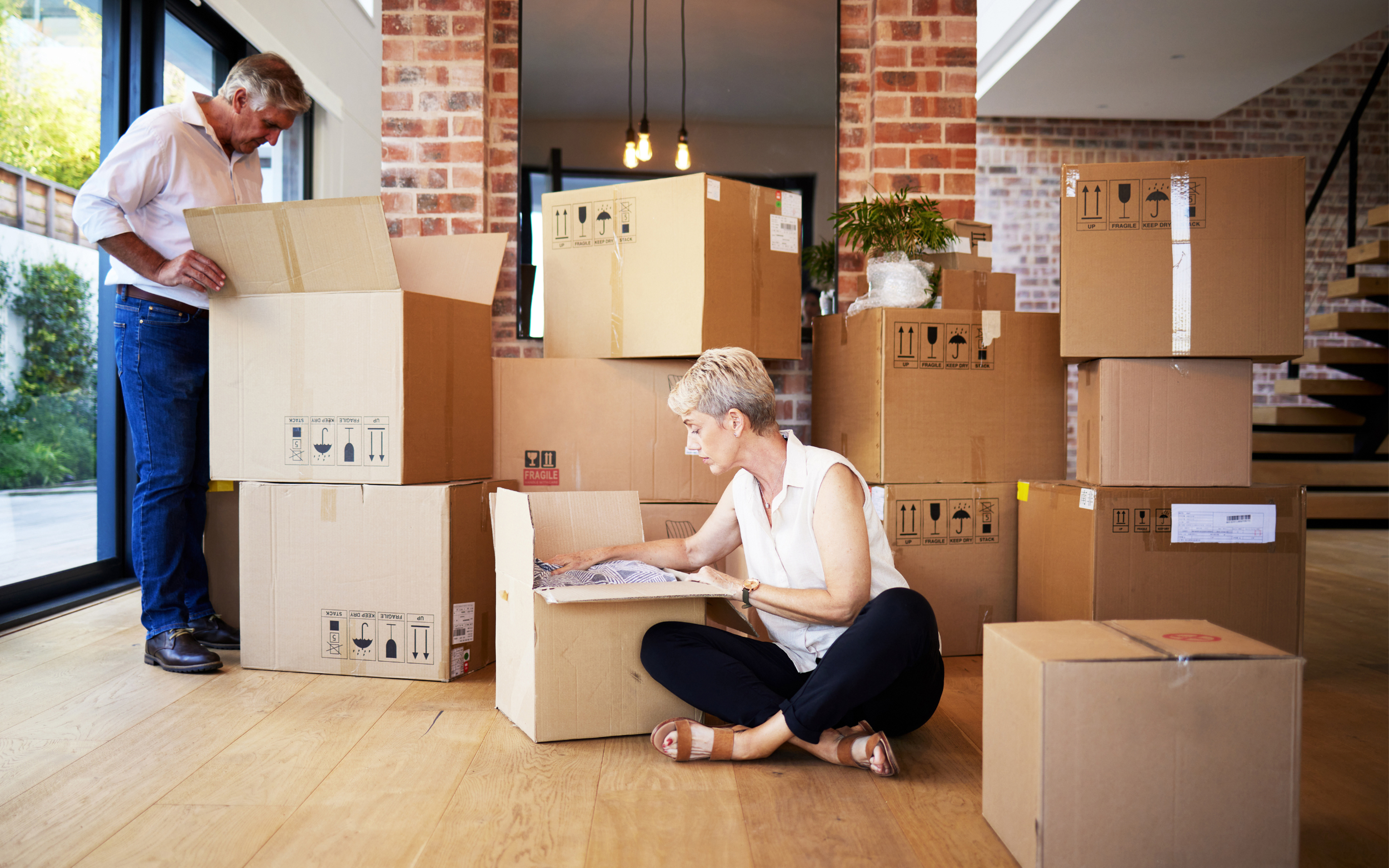 house filled with boxes to move