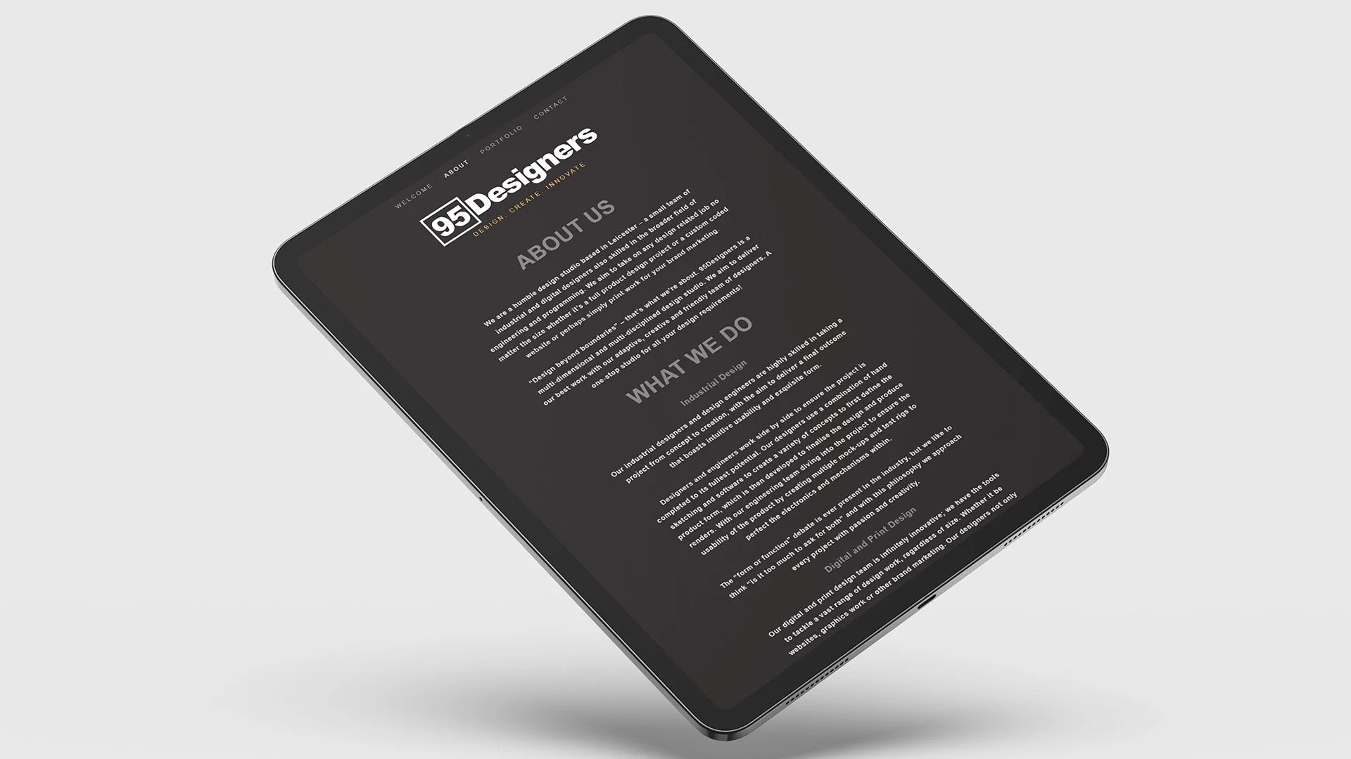 95Designers Website Tablet