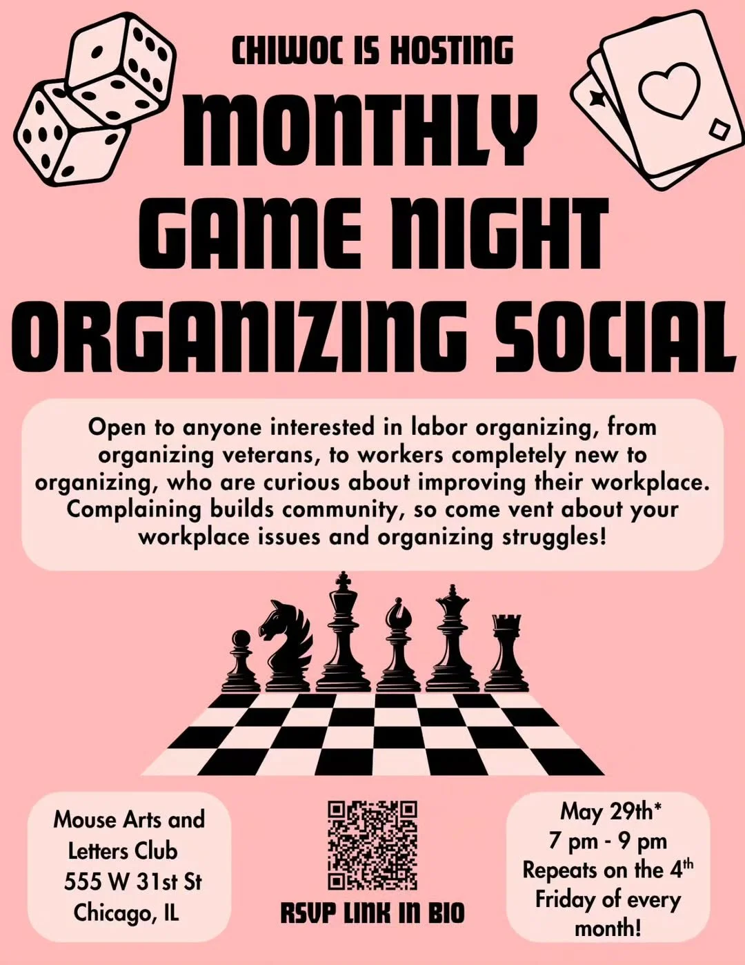 Game Night Social for  Labor Organizers