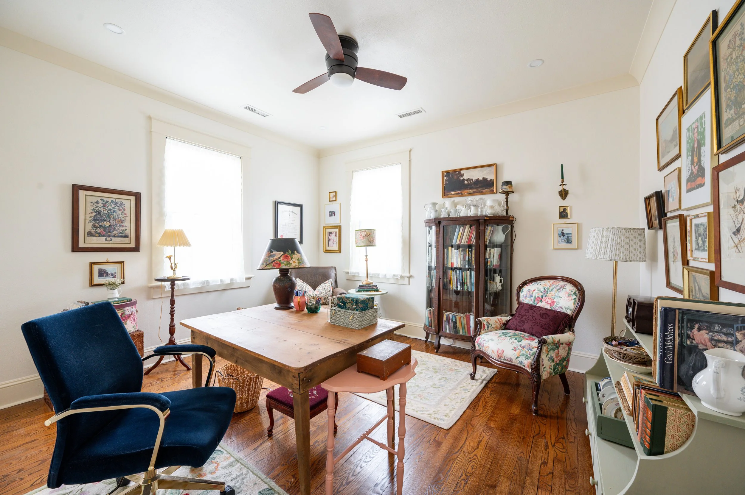 When I saw this armchair at Hope Thrift, I sighed and bent over at the waist with my hands on my knees because I knew I wouldn't be able to resist, though I had no idea where it would live (aka designing by heart rather than certainty or trend).