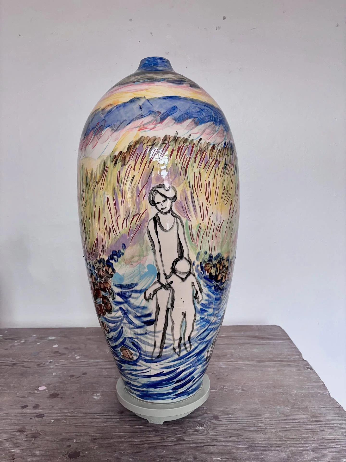 Hornb&aelig;kkrukken  #hornb&aelig;k #hornbaek #hornb&aelig;kkrukke @galleriethornbaek #b&oslash;rneleg #lert&oslash;j #begittedekoreretlert&oslash;j #ceramics #clayart #keramik