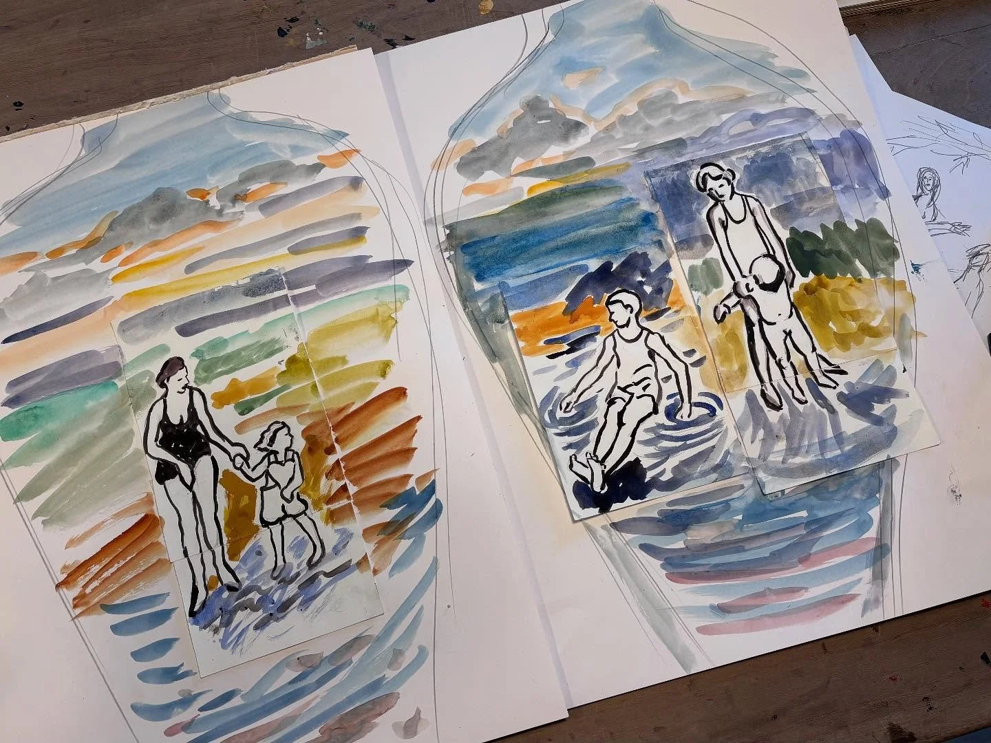 Skitse til ny Hornb&aelig;kkrukke .#hornb&aelig;kkrukken #lertoj #begittemaleri #ceramicarts #clayart #hornb&aelig;k #gl&aelig;de #b&oslash;rn@galleriethornb&aelig;k