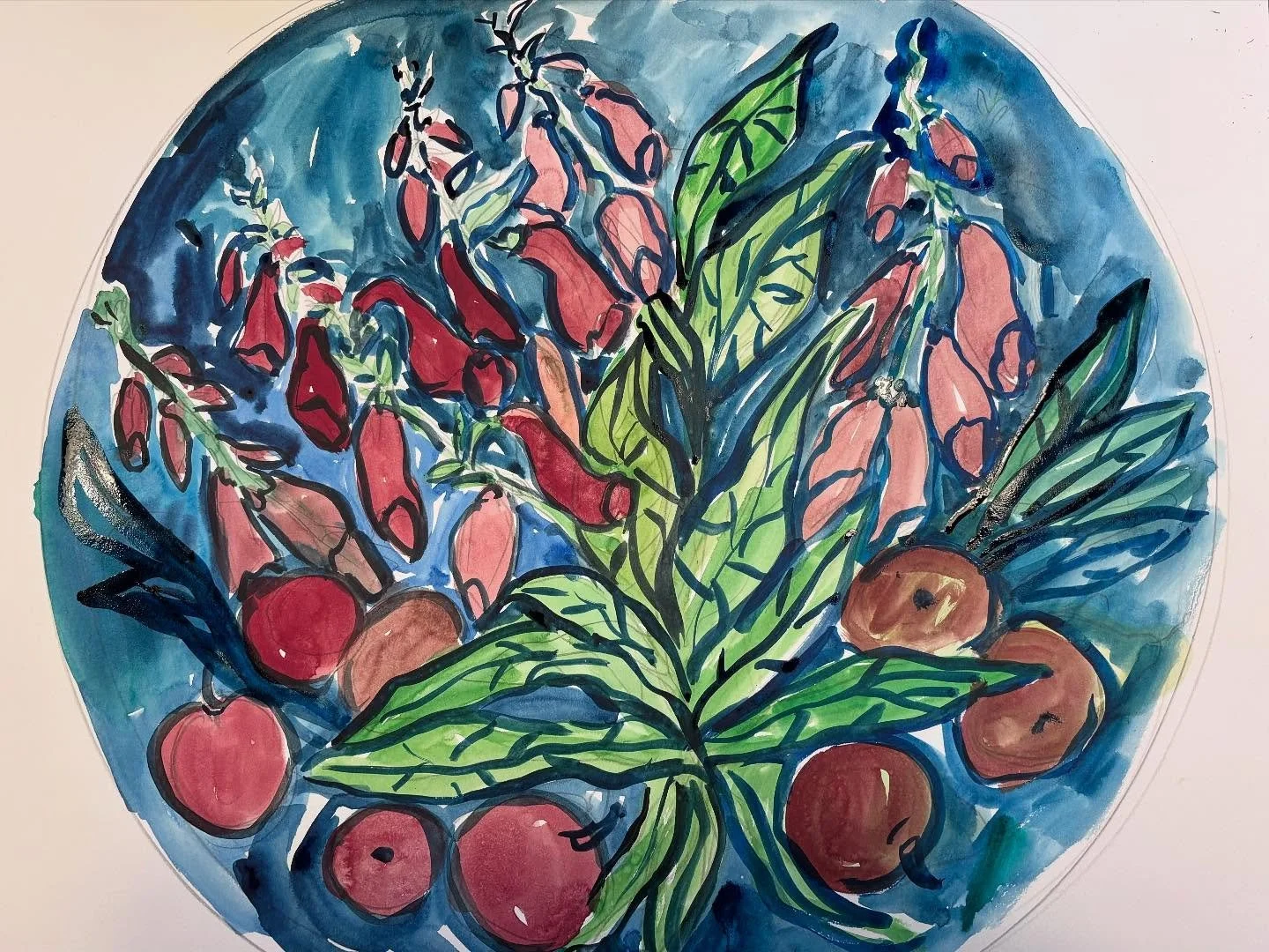 Skitse til ny kolossal sk&aring;l .#ceramics #lert&oslash;j #ceramicarts #@galleriethornb&aelig;k#gl&aelig;de #botanik #skitse