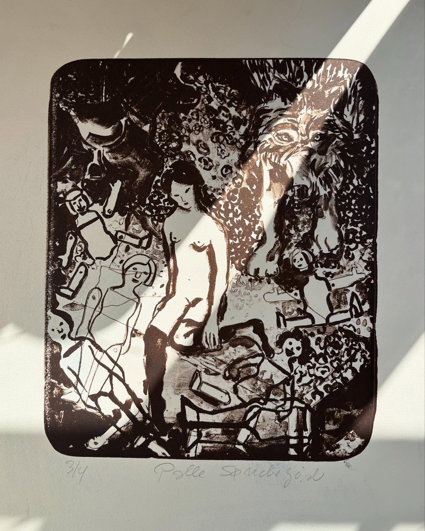 Pige liv #pigeliv #litografi #sebia #r&oslash;dh&aelig;tteogulven