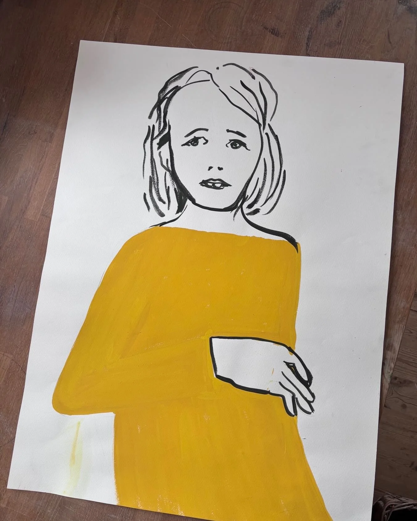 Midt imellem #tempera #skitse #teenager #gl&aelig;de