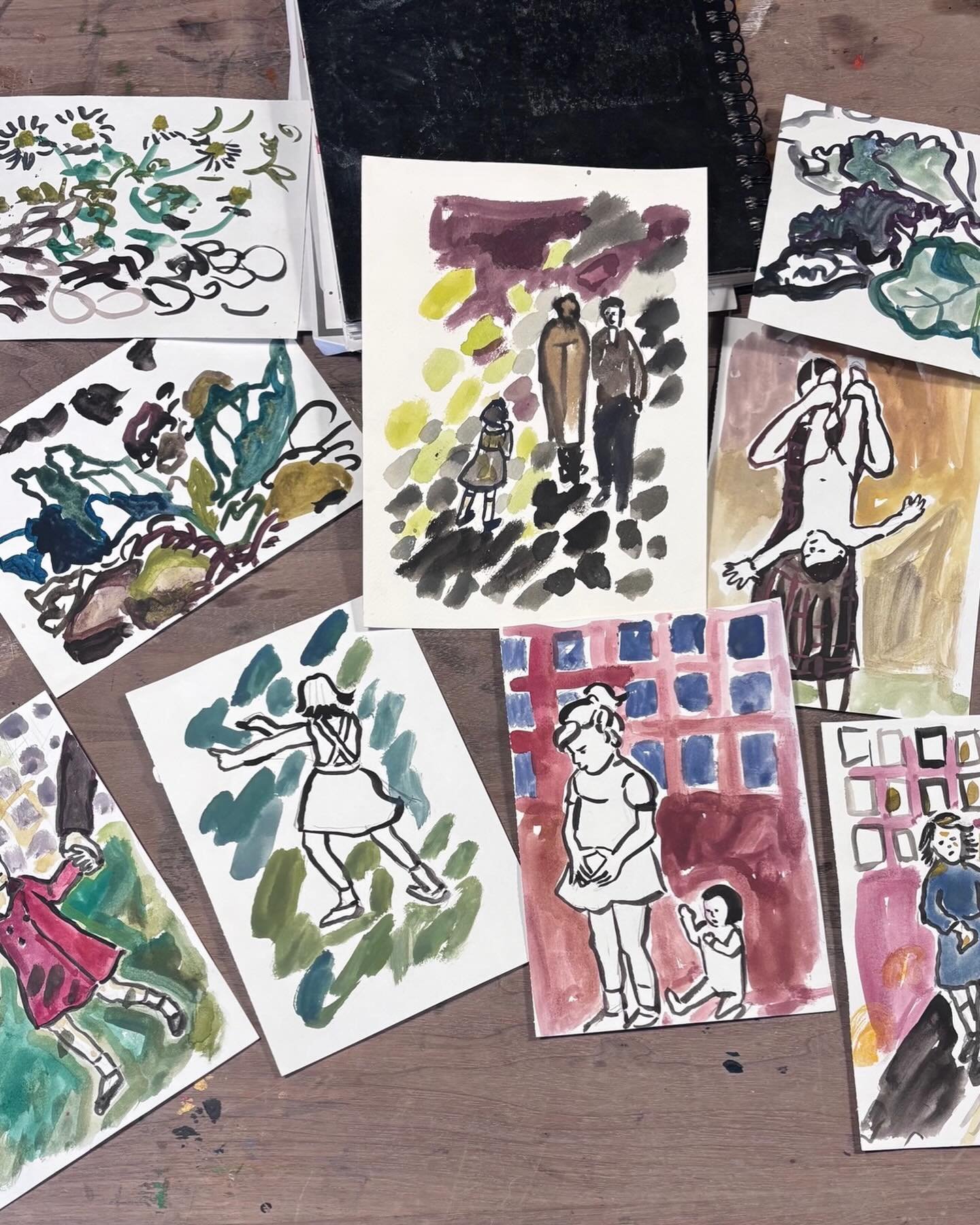 Personlige skitser forklarer kunstneren selv, men ogs&aring; tilskueren hvad man har oplevet #skitser #b&oslash;rn #sketch #natur