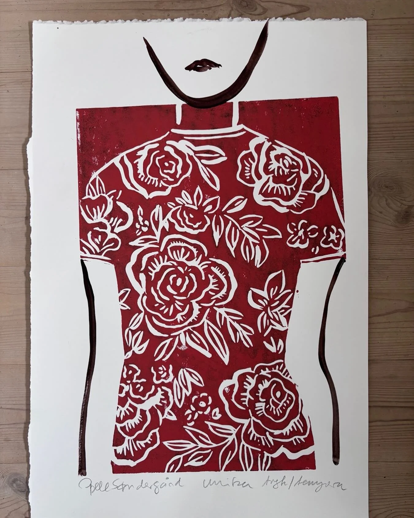 Japan #grafik #kvindeliv #linoliumstryk #unika