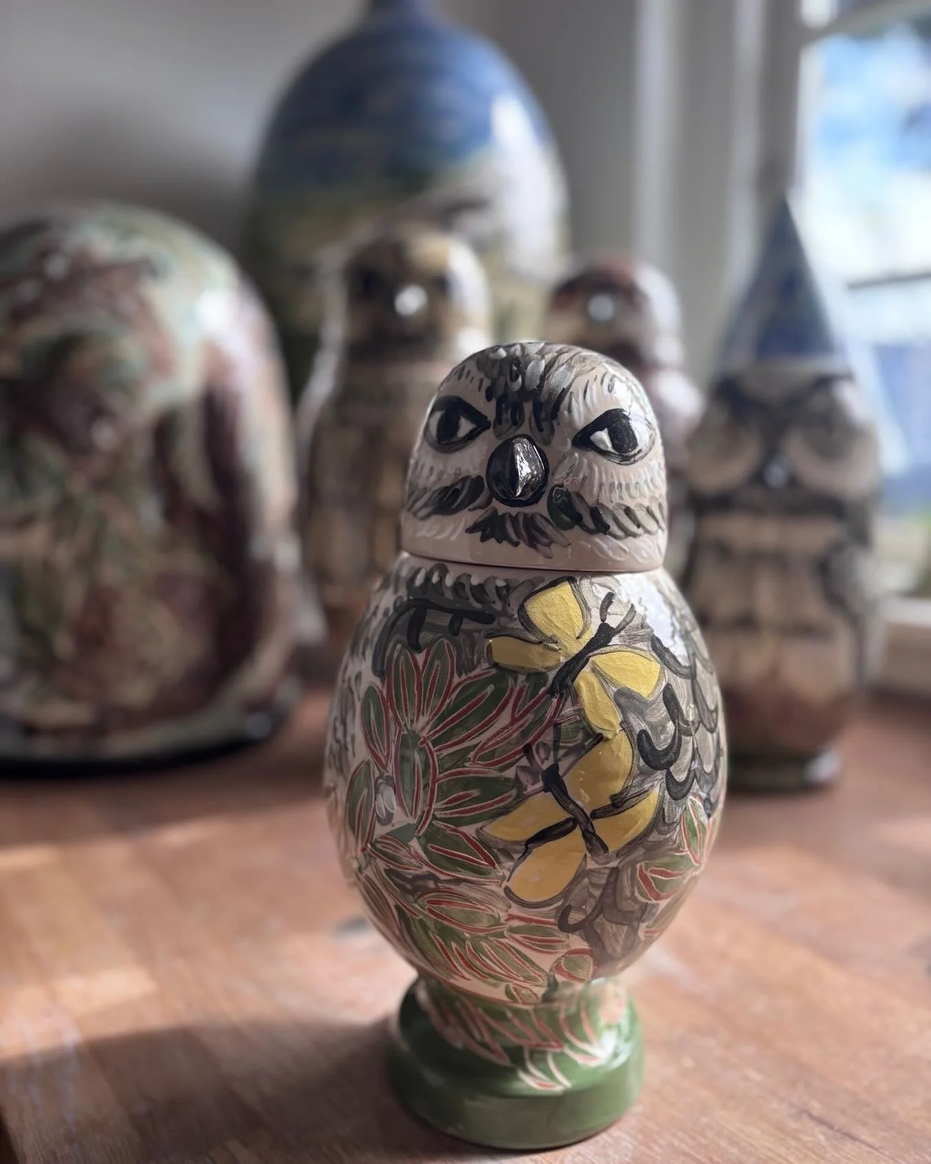 Ugleunge p&aring; vej #ugler #owels #lert&oslash;j #ceramicarts @bendtsens #clay