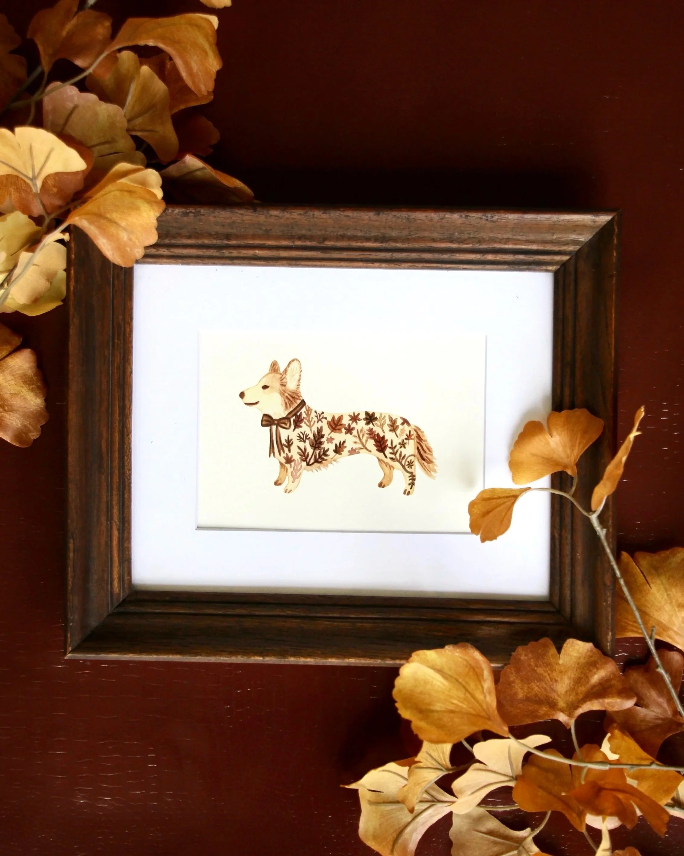 "Harvest Corgi" Print